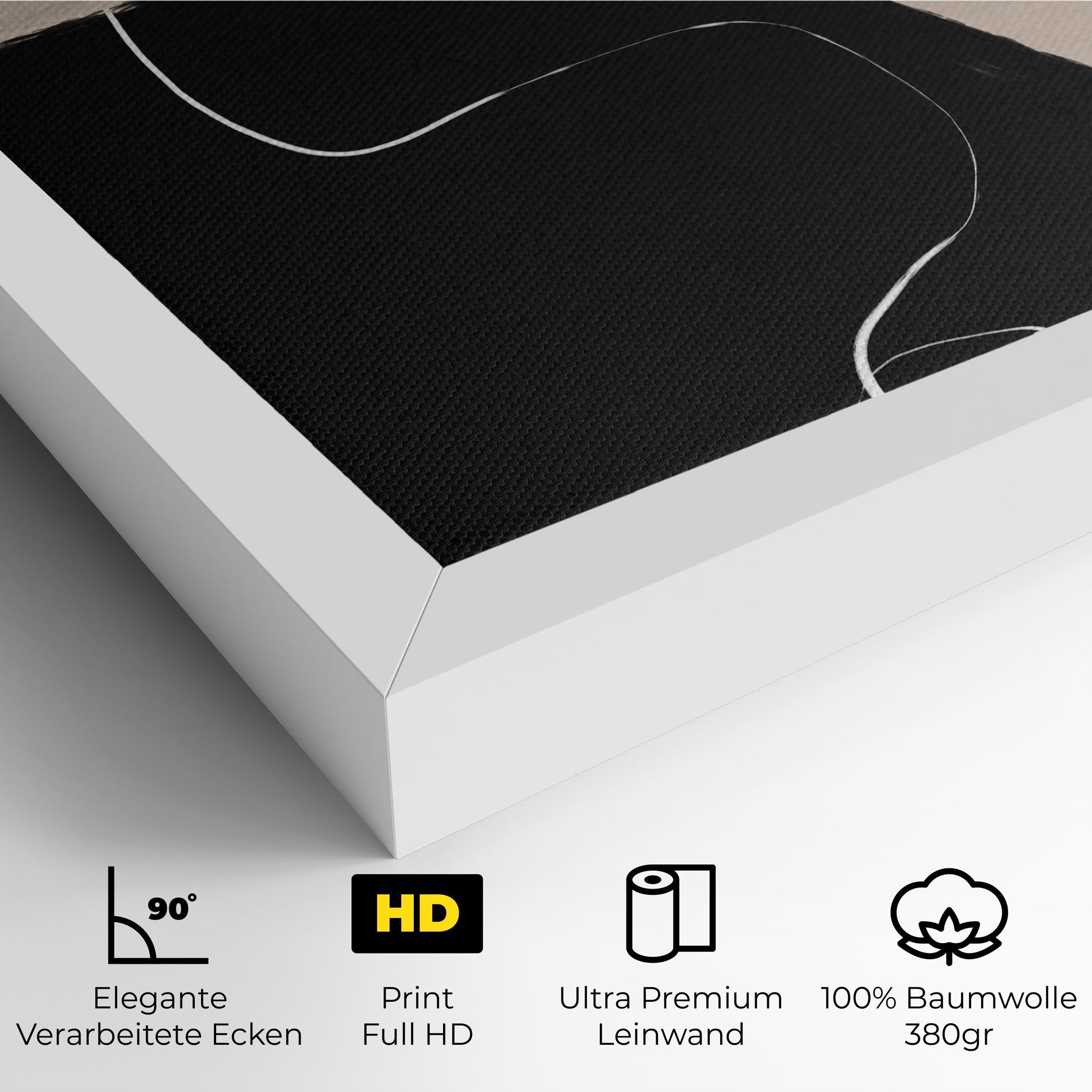 Leinwandbild Black Brushstrokes mockup 4