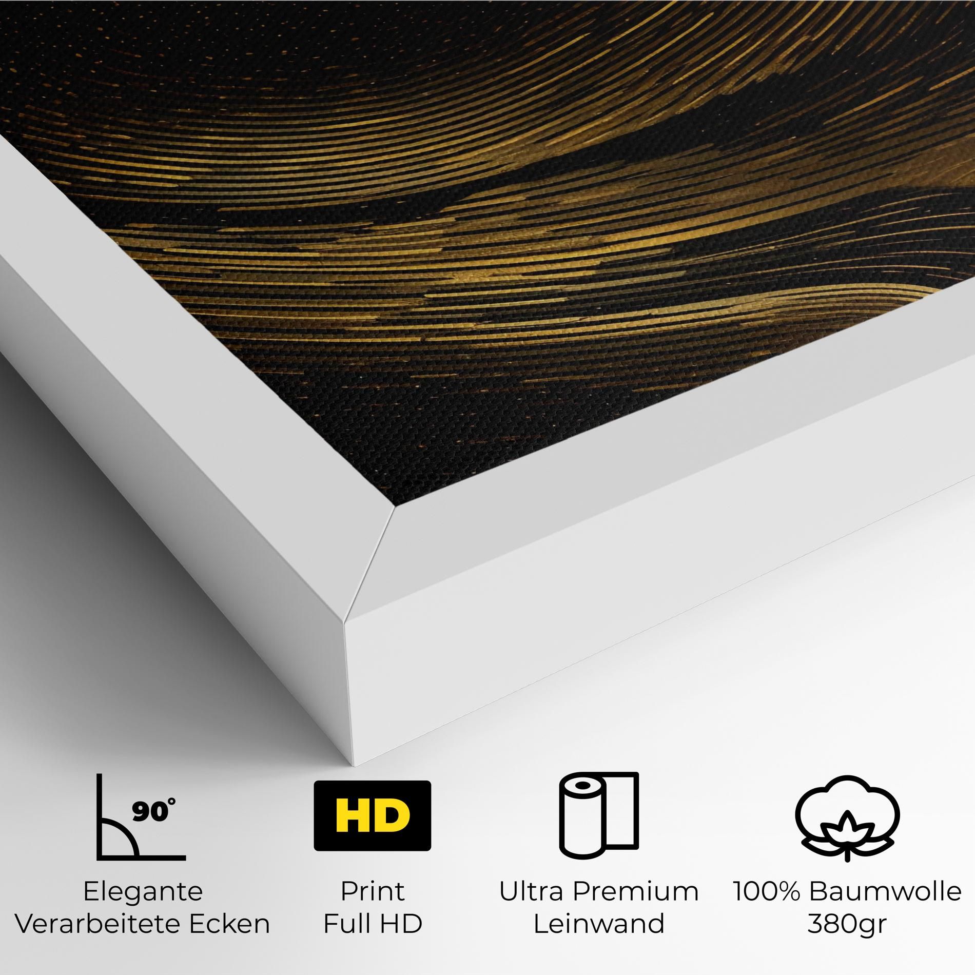 Black Painting With Gold mockup 4