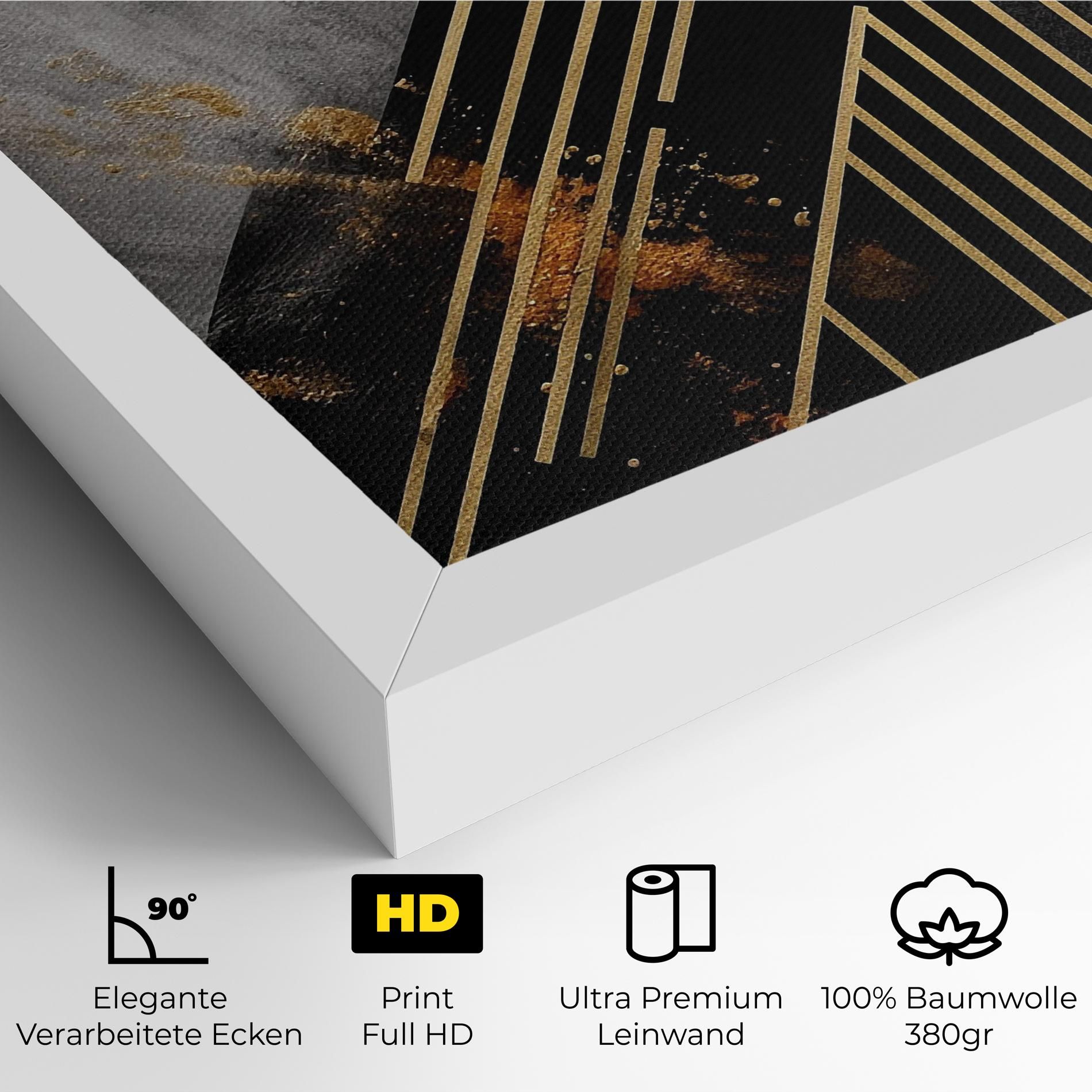 Gold Circle With Lines mockup 4