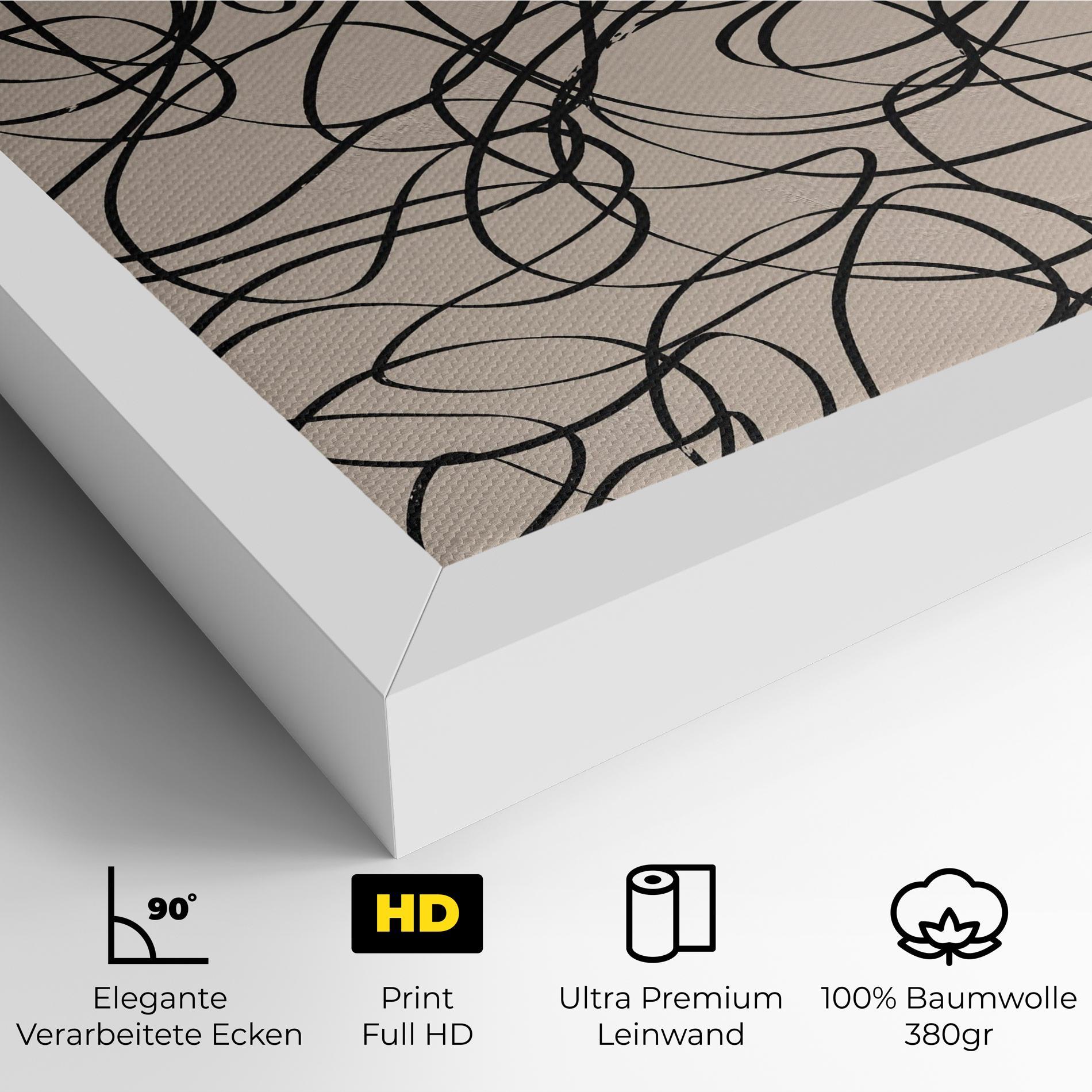 Leinwandbild Hand Painted Pattern mockup 4