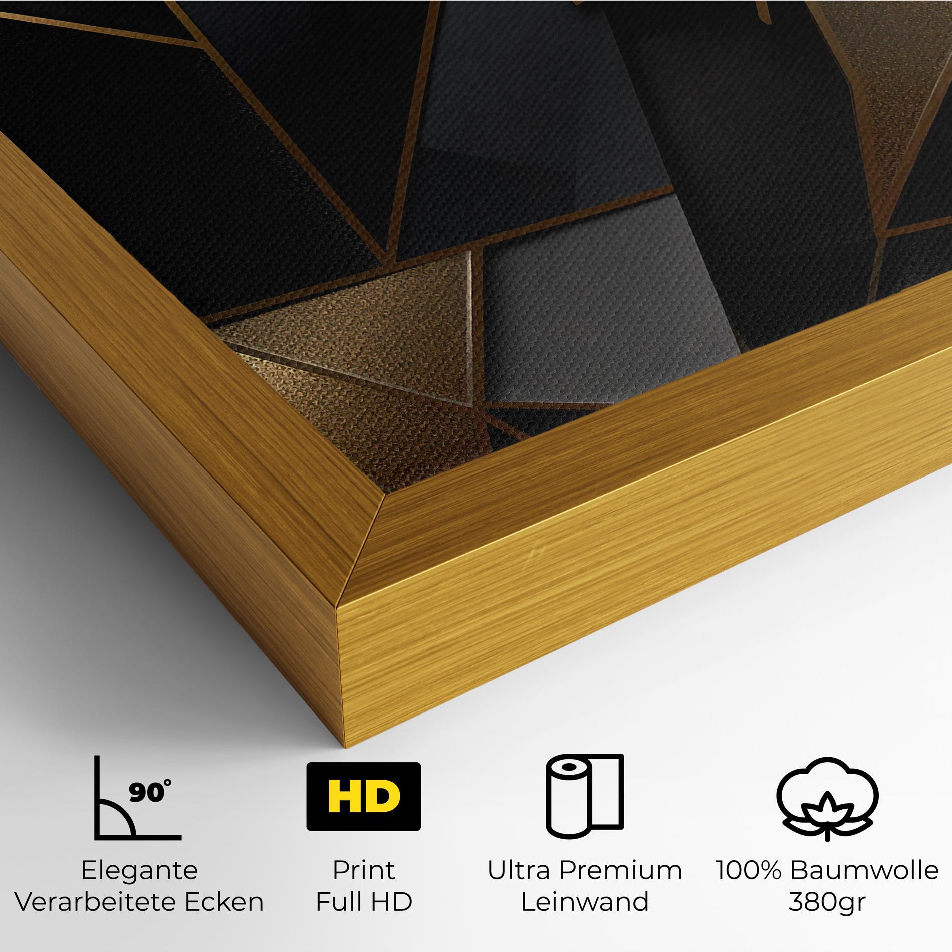 Leinwandbild Abstract Golden Art mockup 4