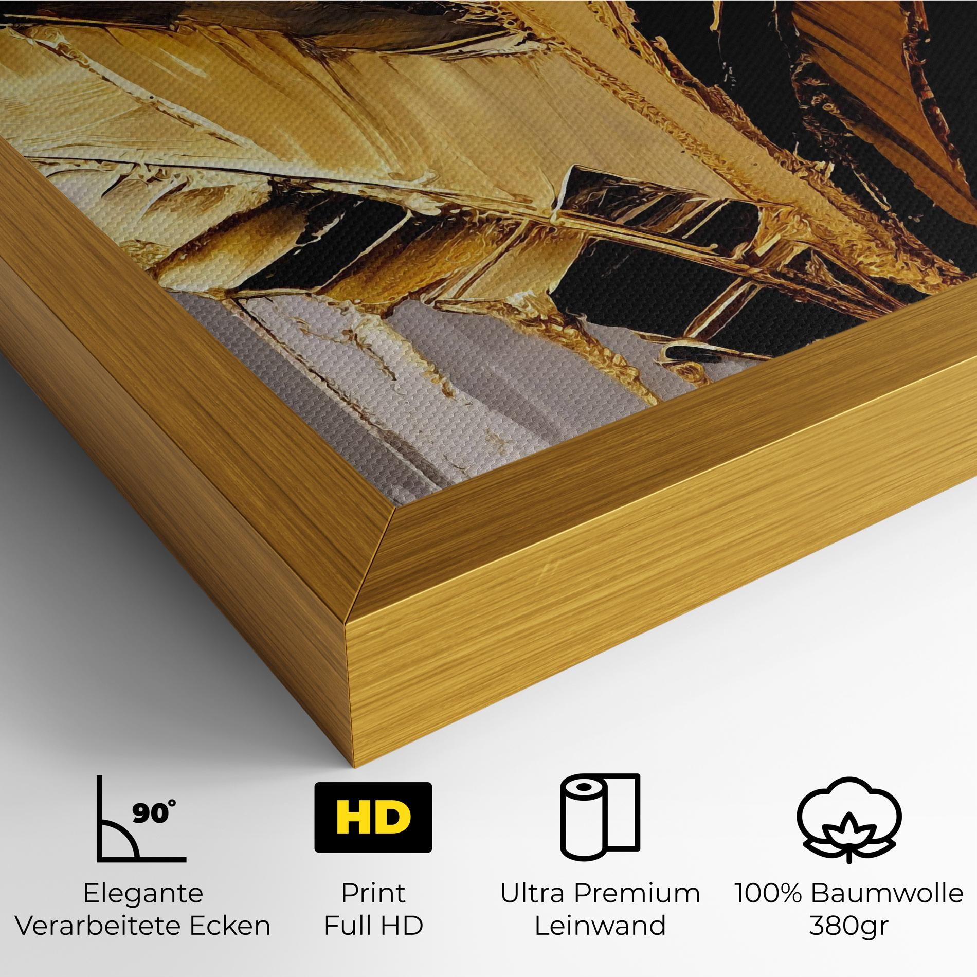 Balck With Gold Leafs mockup 4