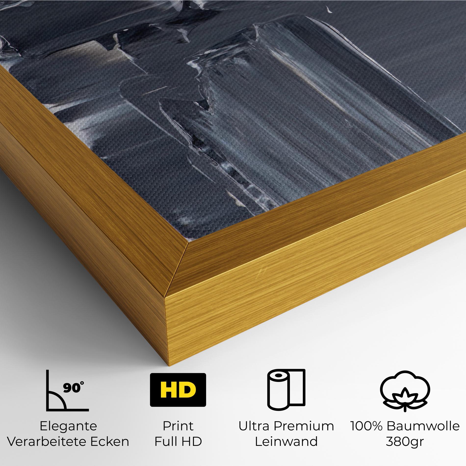 Leinwandbild Black Acrylic Painting mockup 4