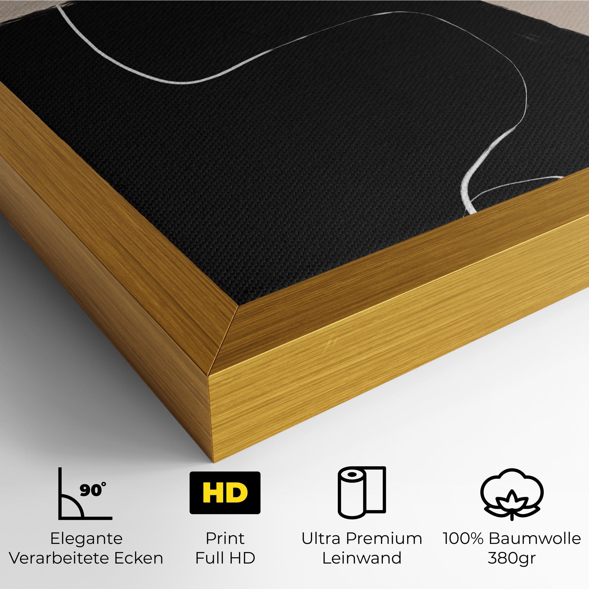 Leinwandbild Black Brushstrokes mockup 4