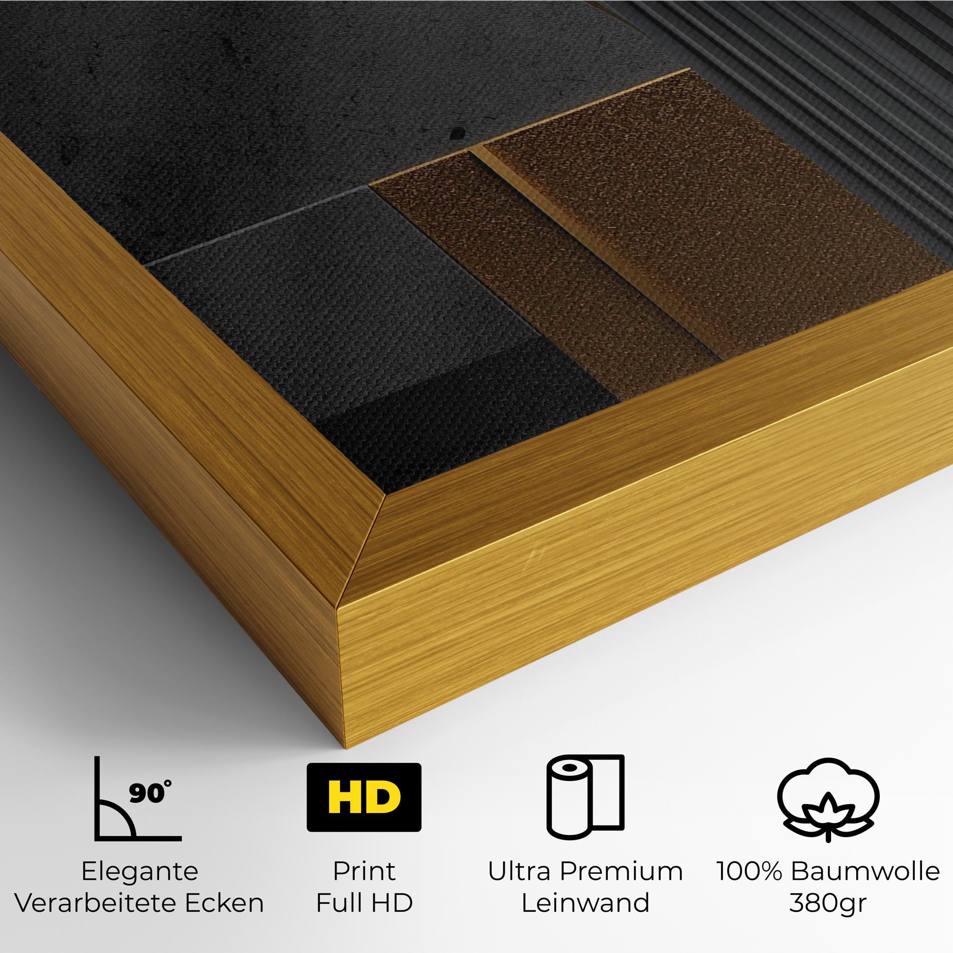 Leinwandbild Gold With Grey Circle mockup 4