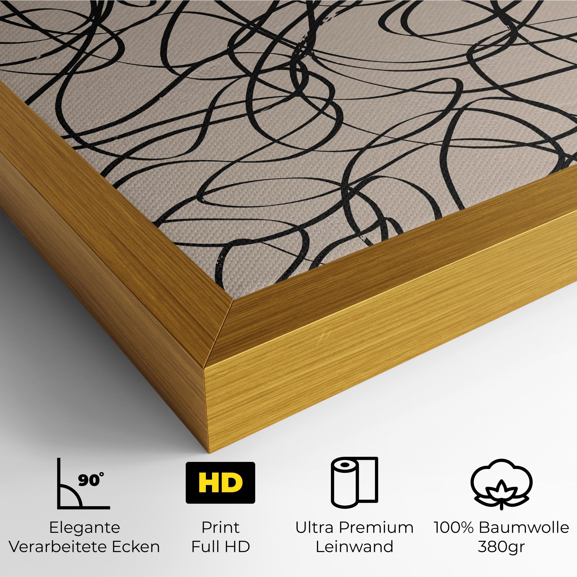 Leinwandbild Hand Painted Pattern mockup 4