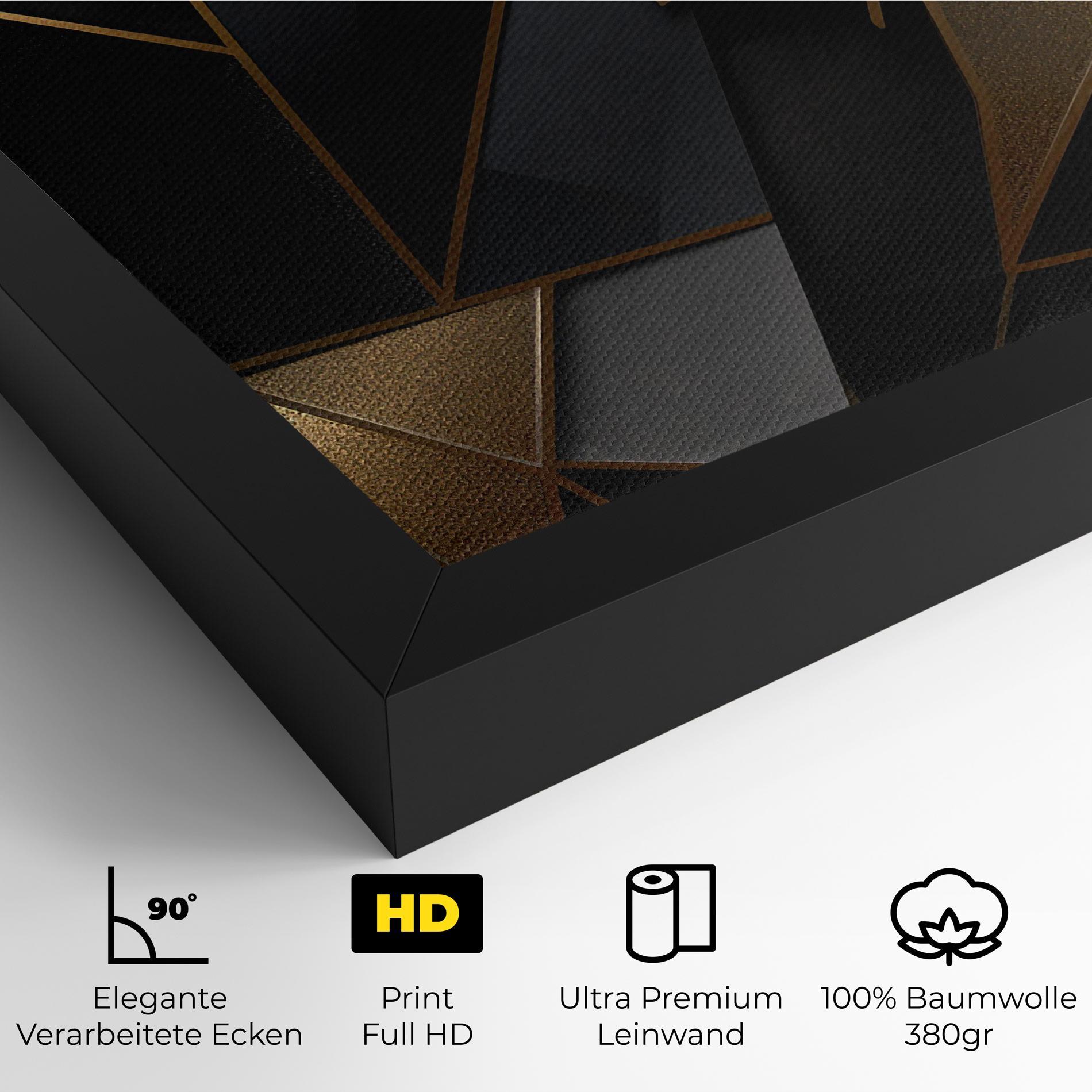 Leinwandbild Abstract Golden Art mockup 4