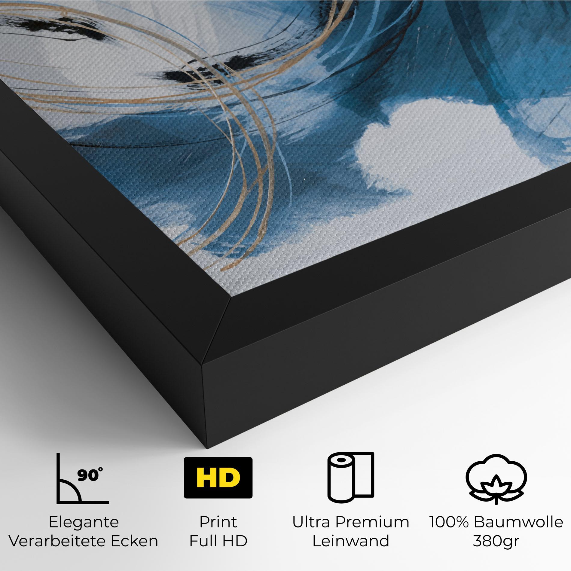 Leinwandbild Beautiful Abstract Painting mockup 4
