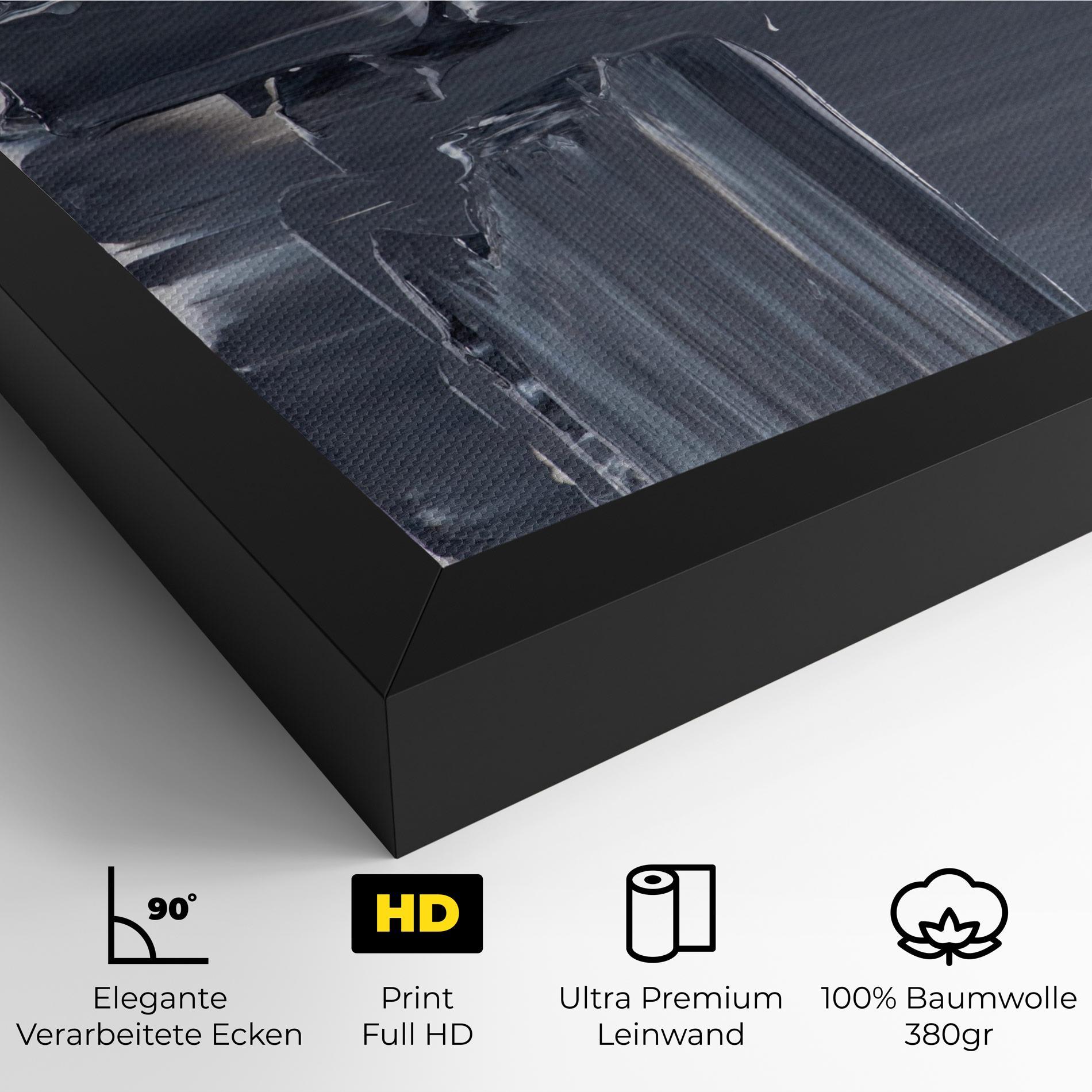 Leinwandbild Black Acrylic Painting mockup 4