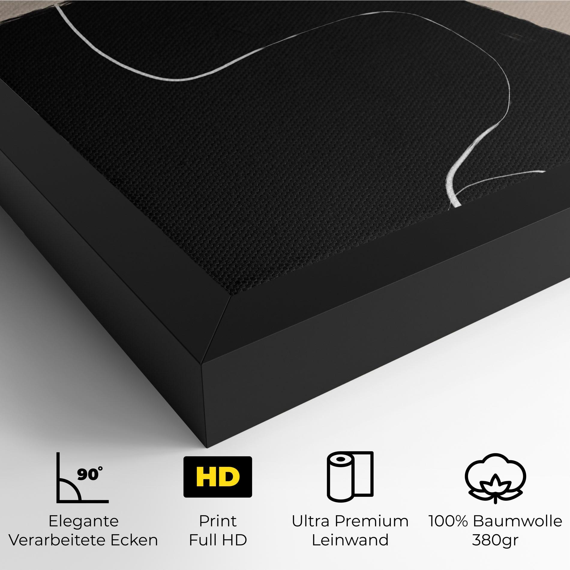 Leinwandbild Black Brushstrokes mockup 4