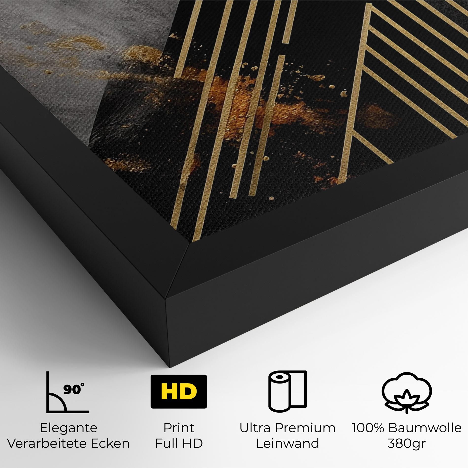 Gold Circle With Lines mockup 4