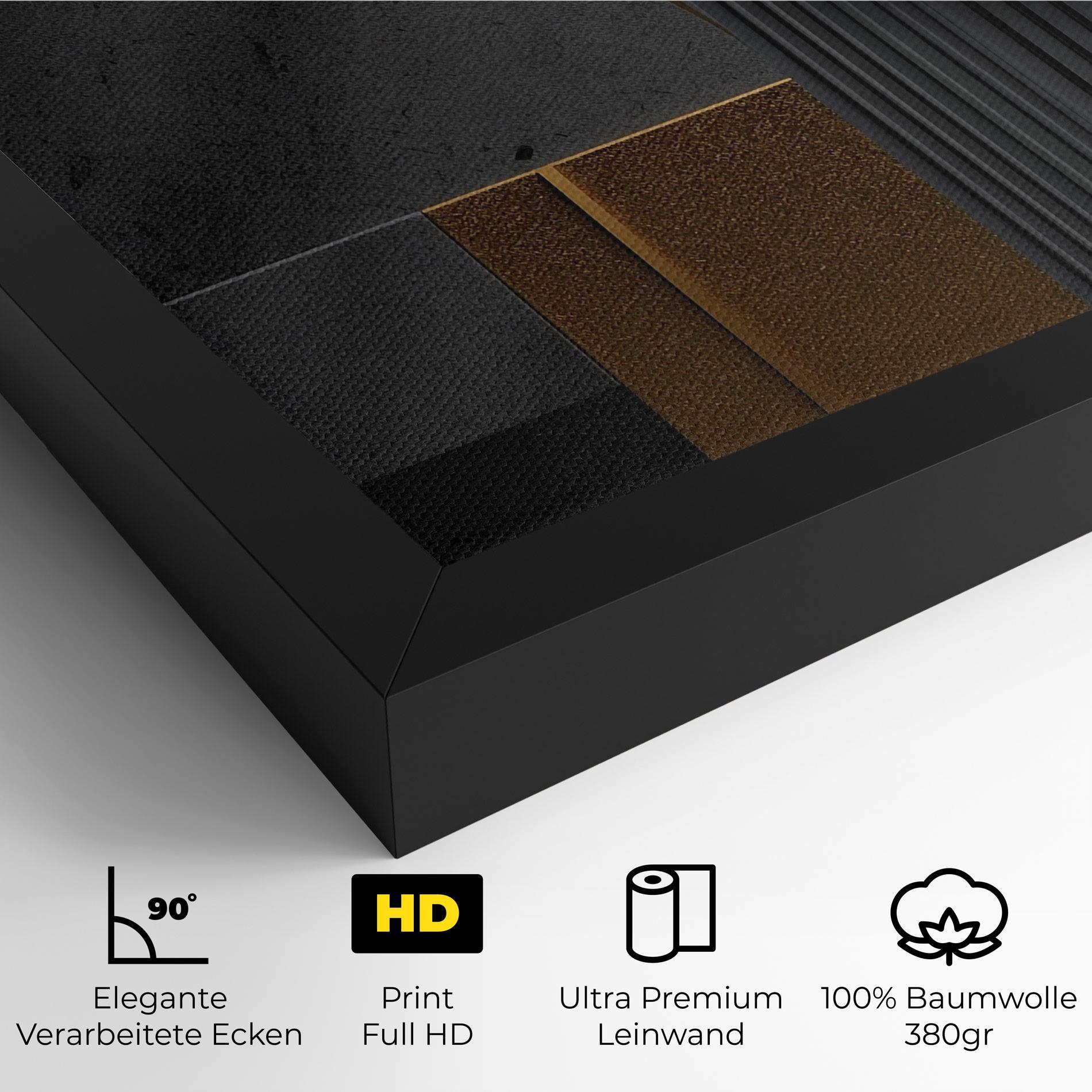 Leinwandbild Gold With Grey Circle mockup 4