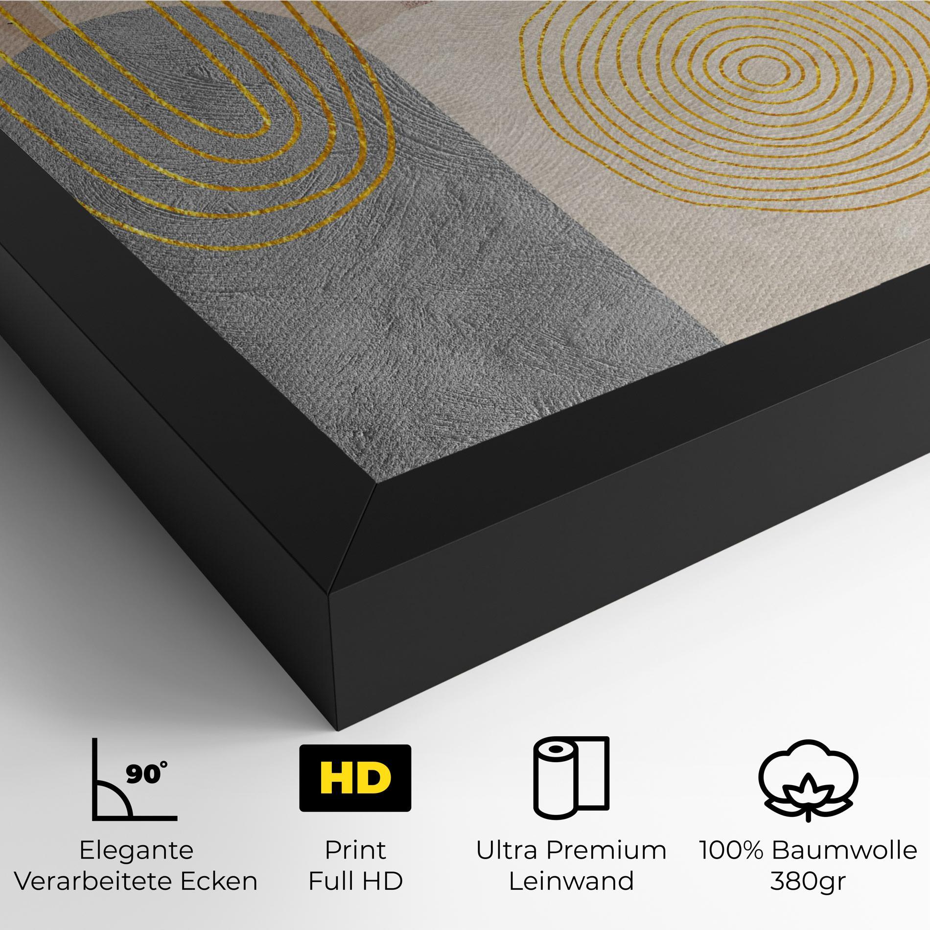 Leinwandbild Gray Orange Painting mockup 4