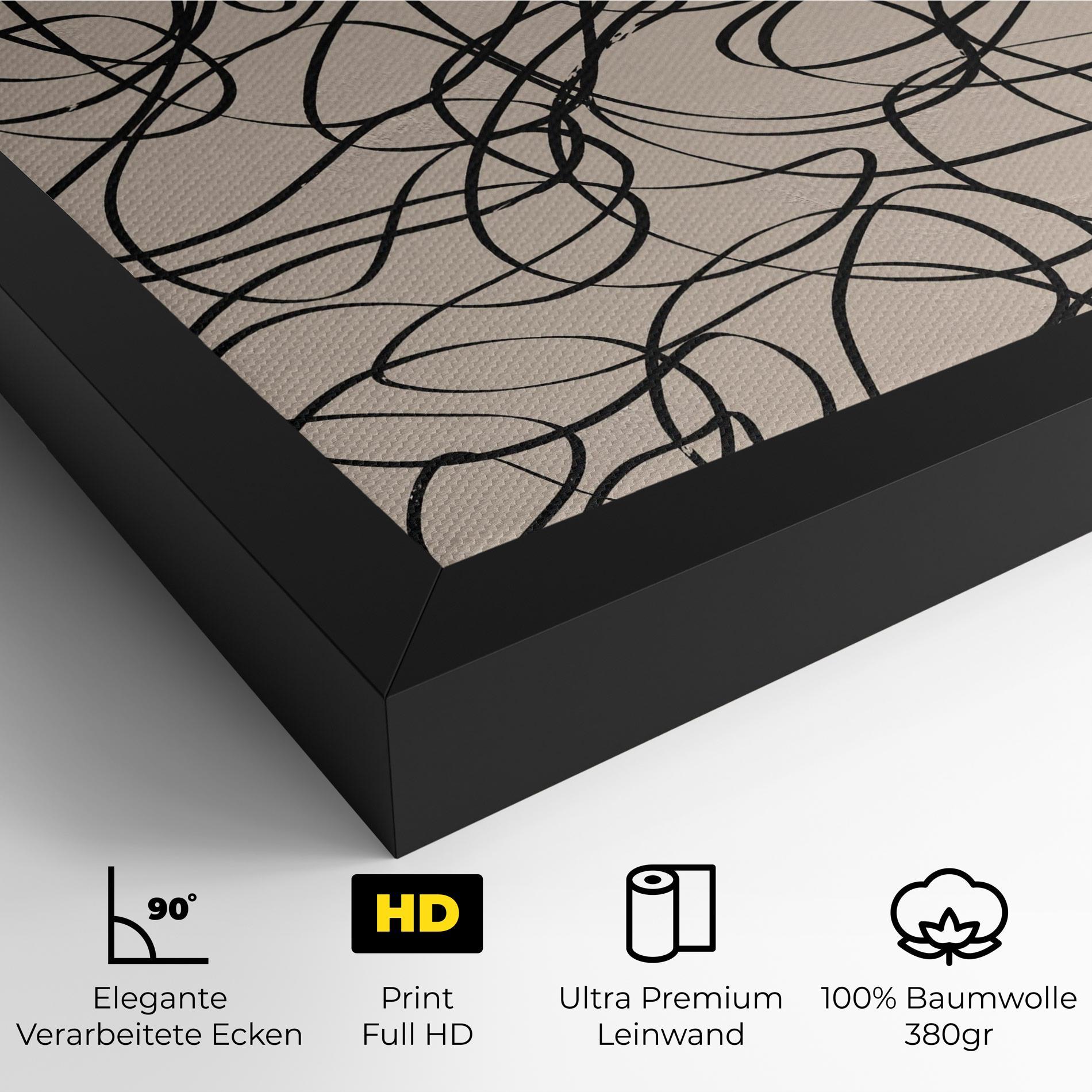 Leinwandbild Hand Painted Pattern mockup 4