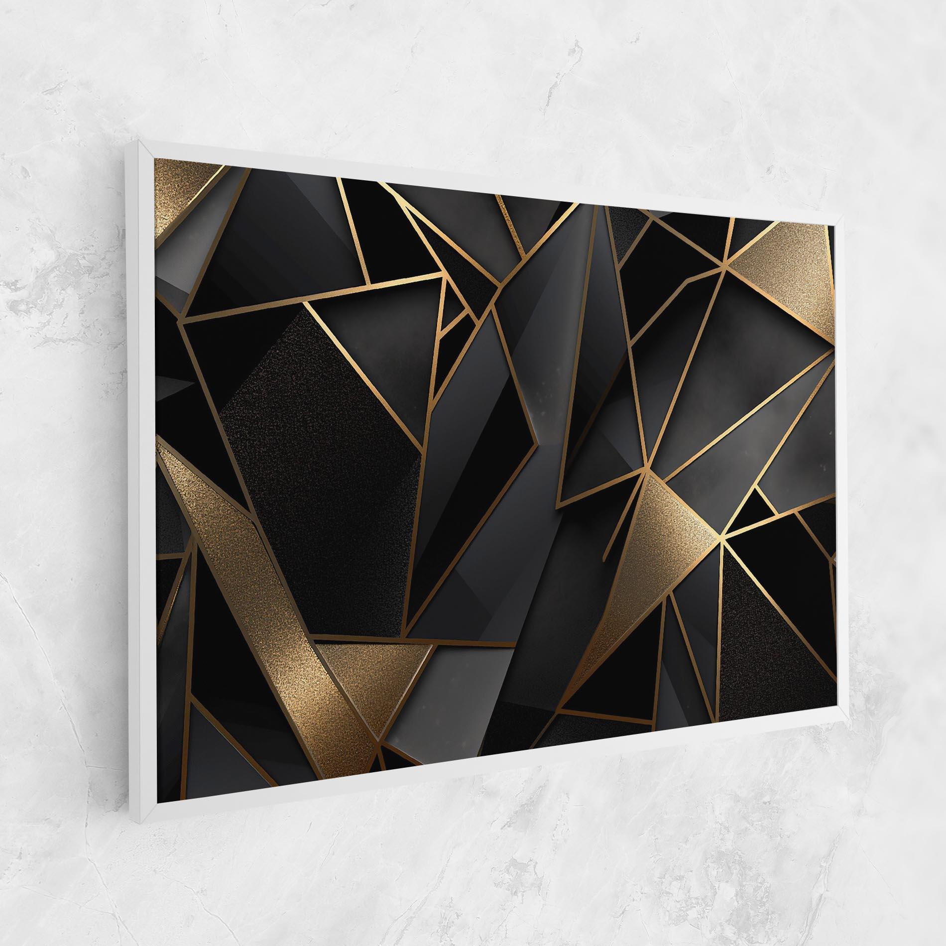 Leinwandbild Abstract Golden Art mockup 1