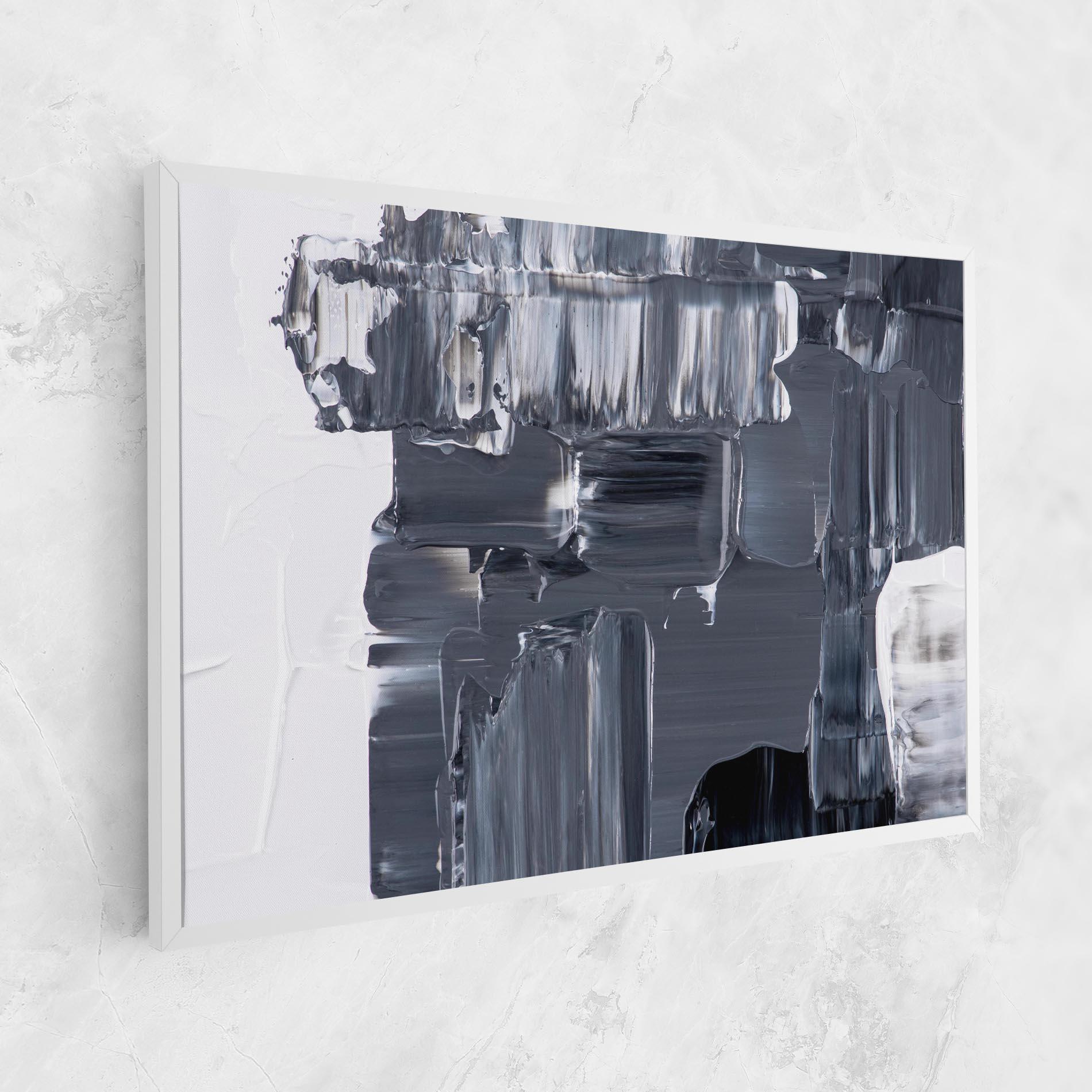 Leinwandbild Black Acrylic Painting mockup 1