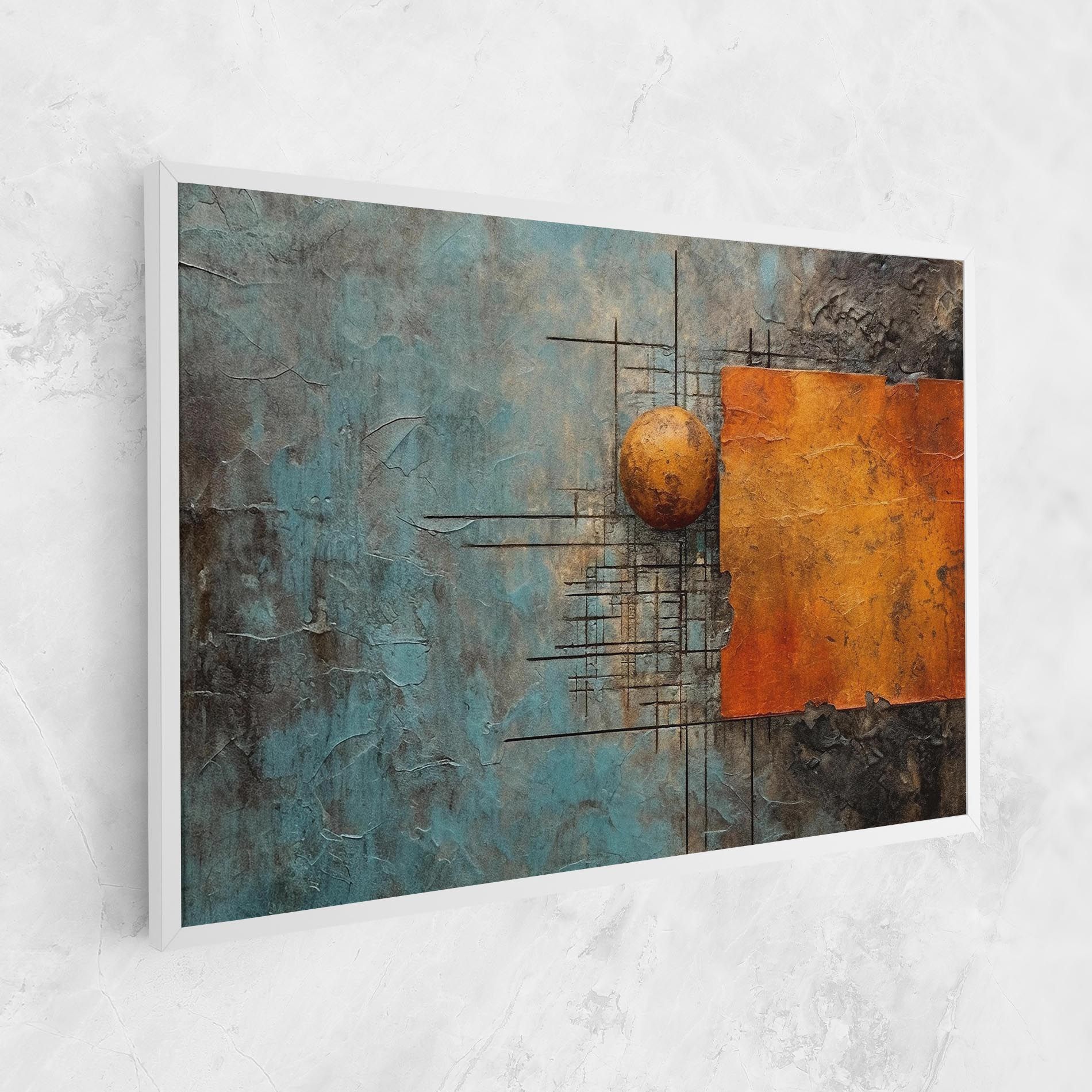 Orange Square Painting mockup 1