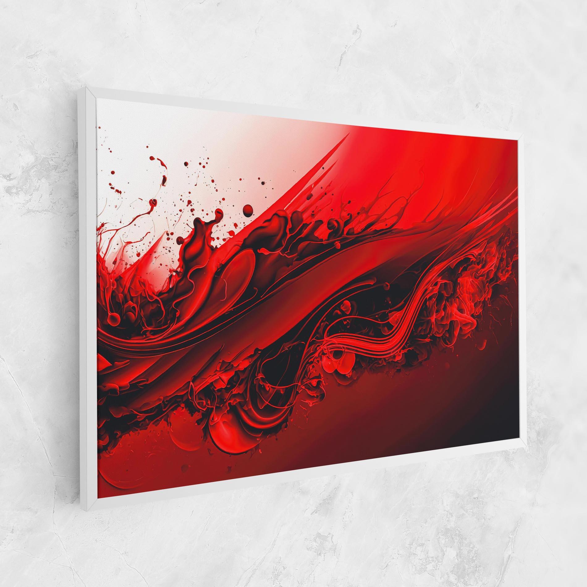 Leinwandbild Smooth Red Color mockup 1