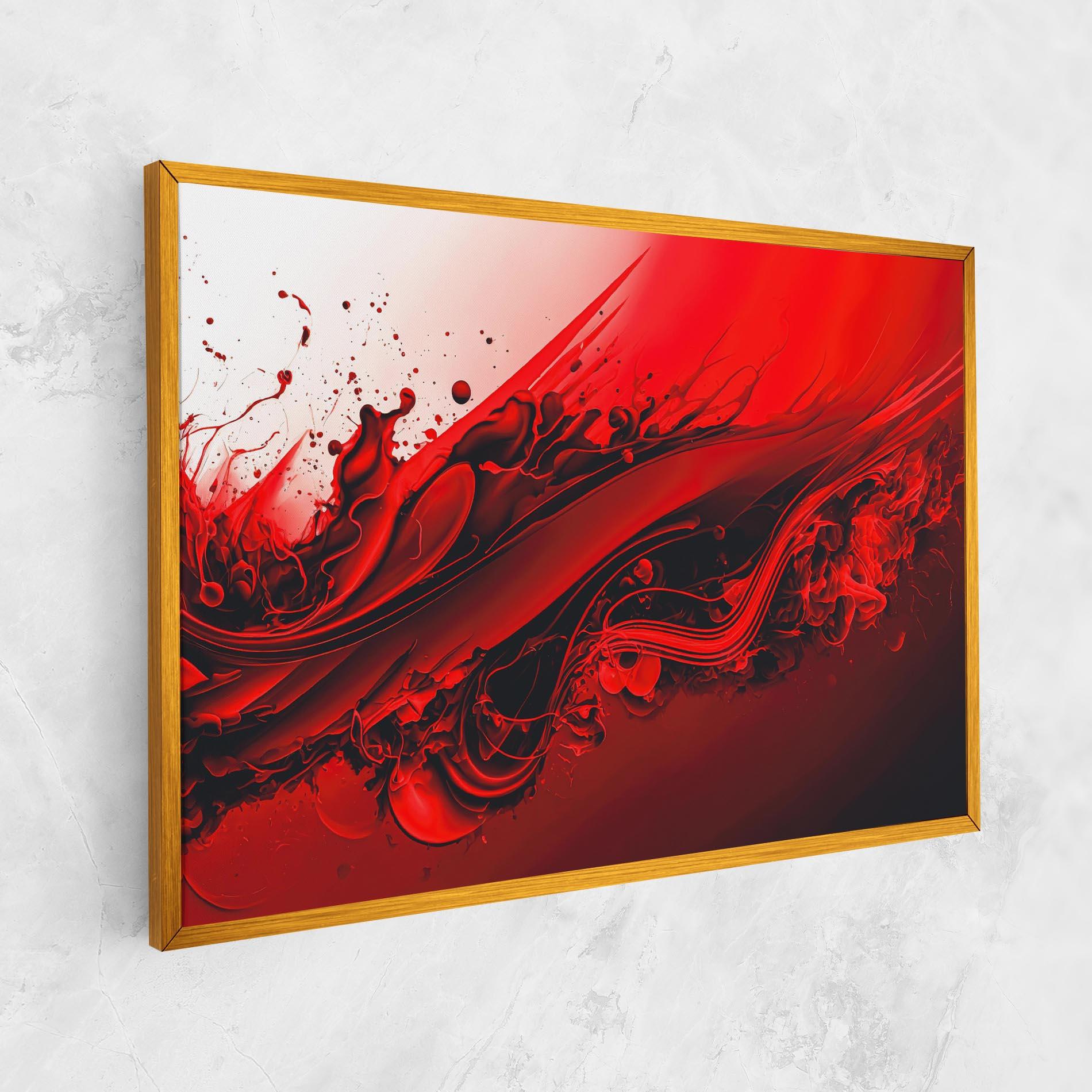 Leinwandbild Smooth Red Color mockup 1