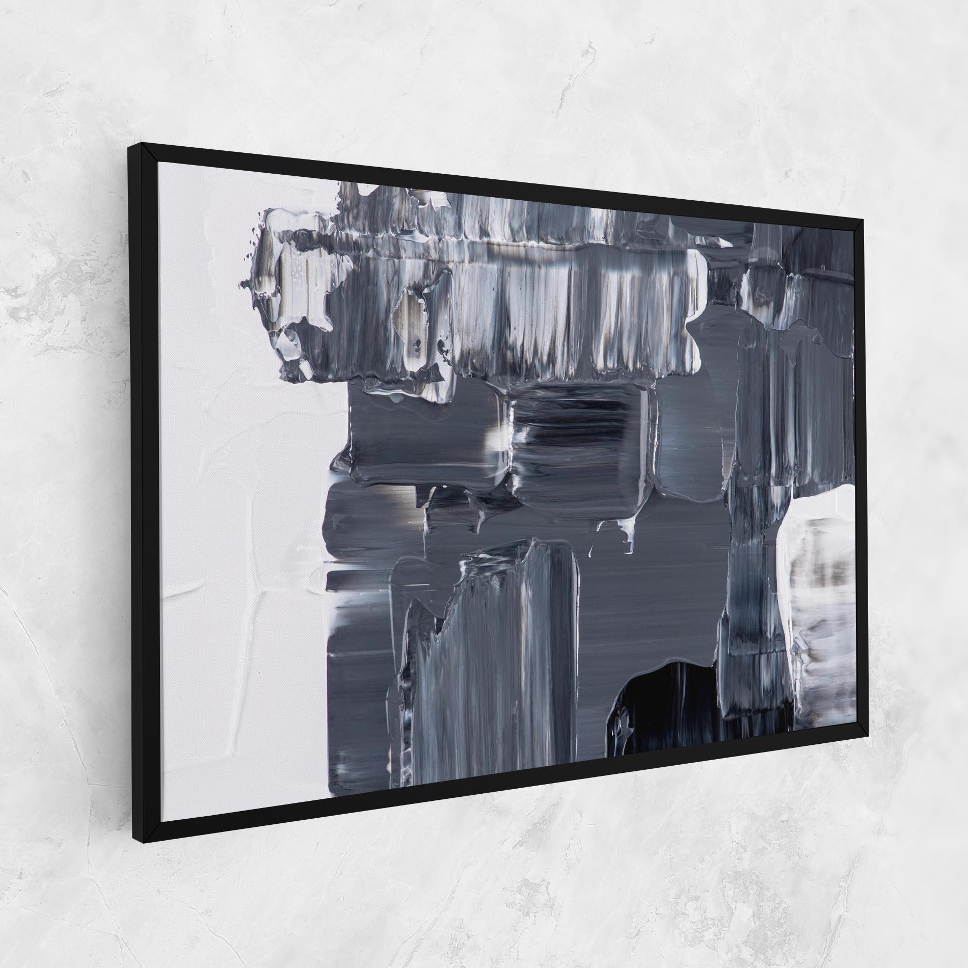 Leinwandbild Black Acrylic Painting mockup 1
