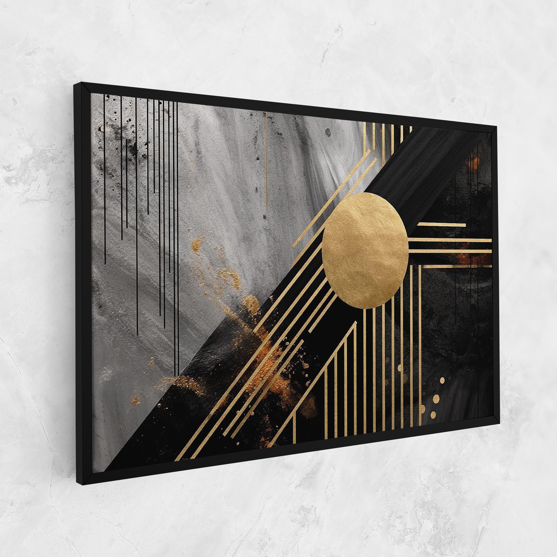 Gold Circle With Lines mockup 1