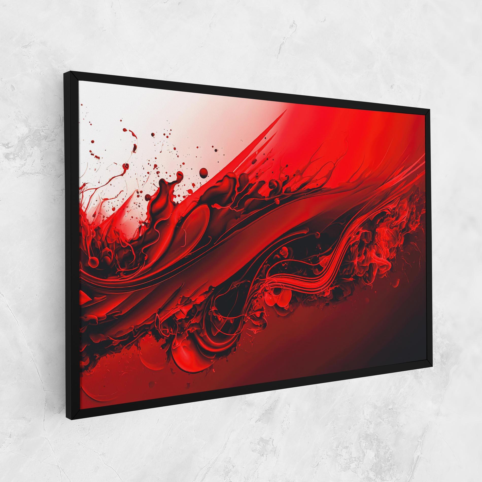 Leinwandbild Smooth Red Color mockup 1