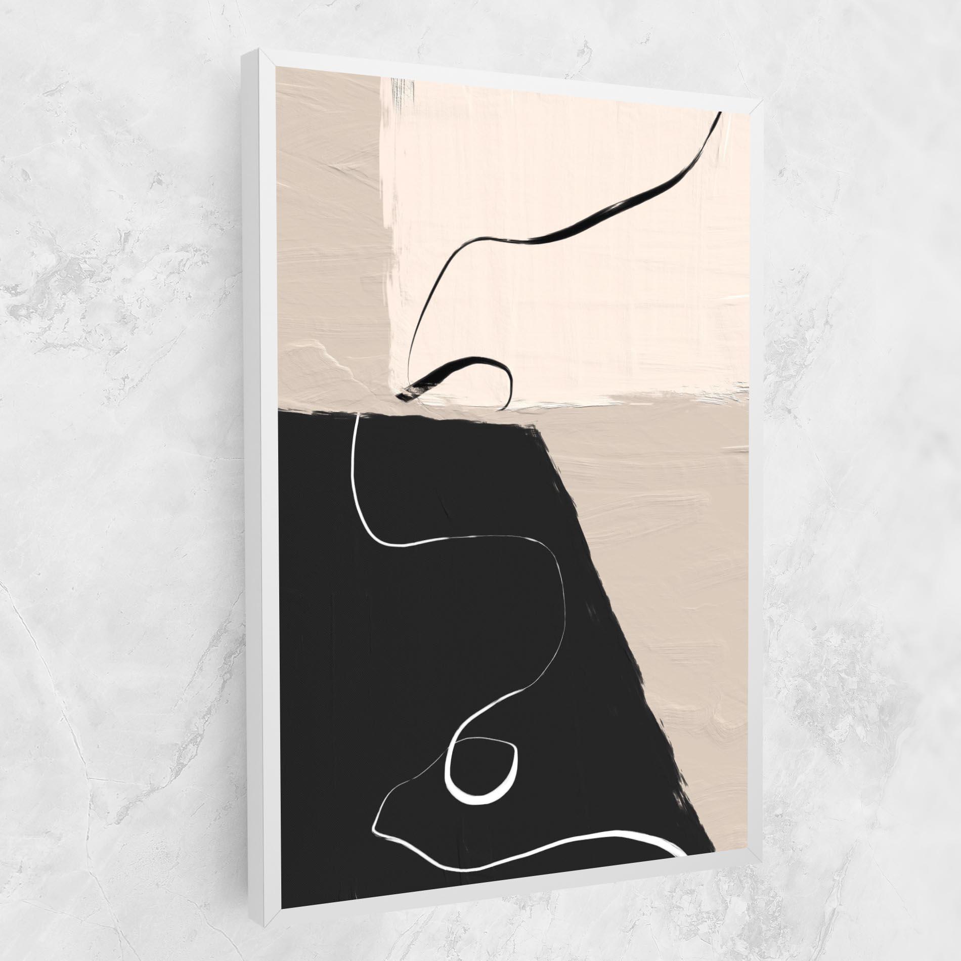 Leinwandbild Black Brushstrokes mockup 1