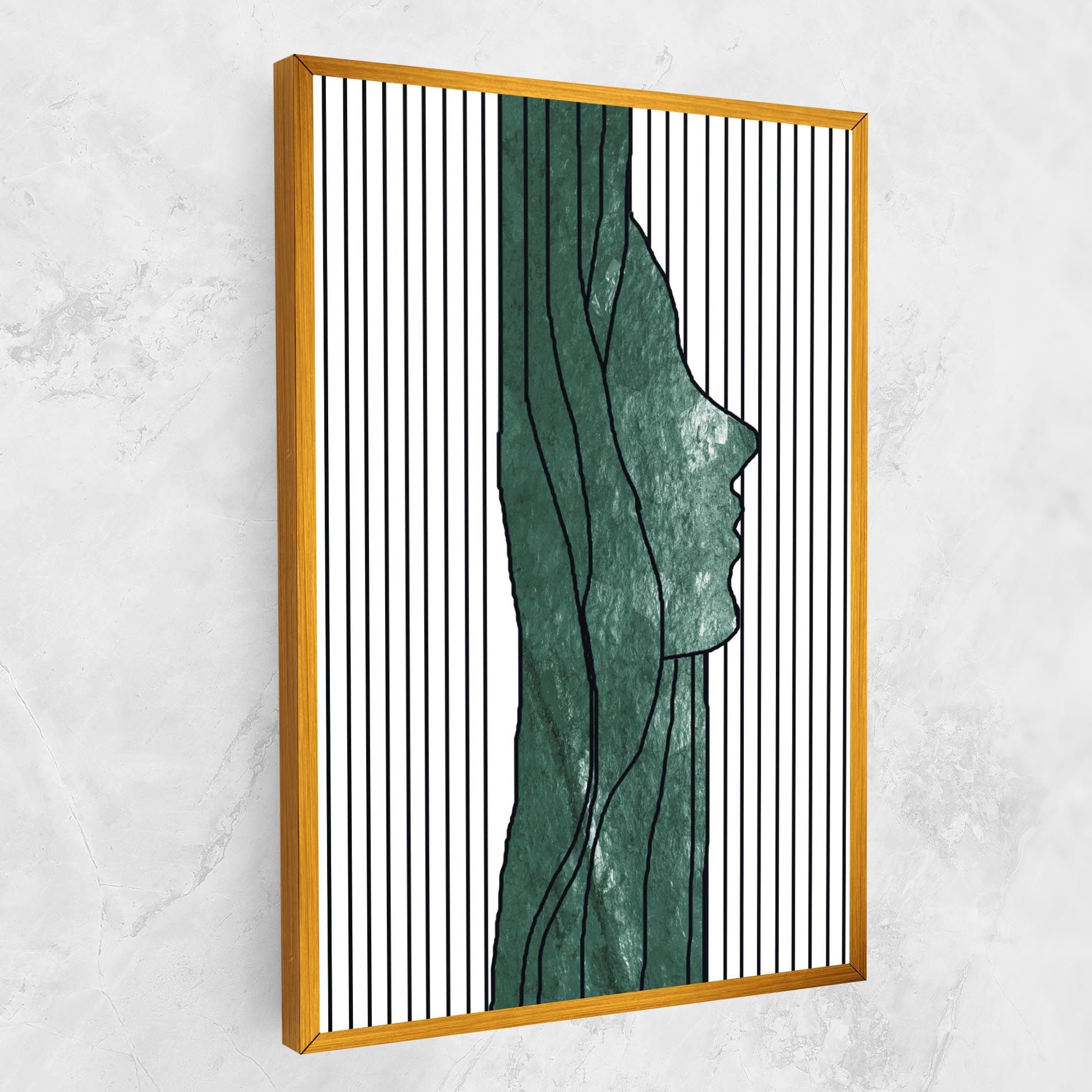 Abstract Green Face mockup 1