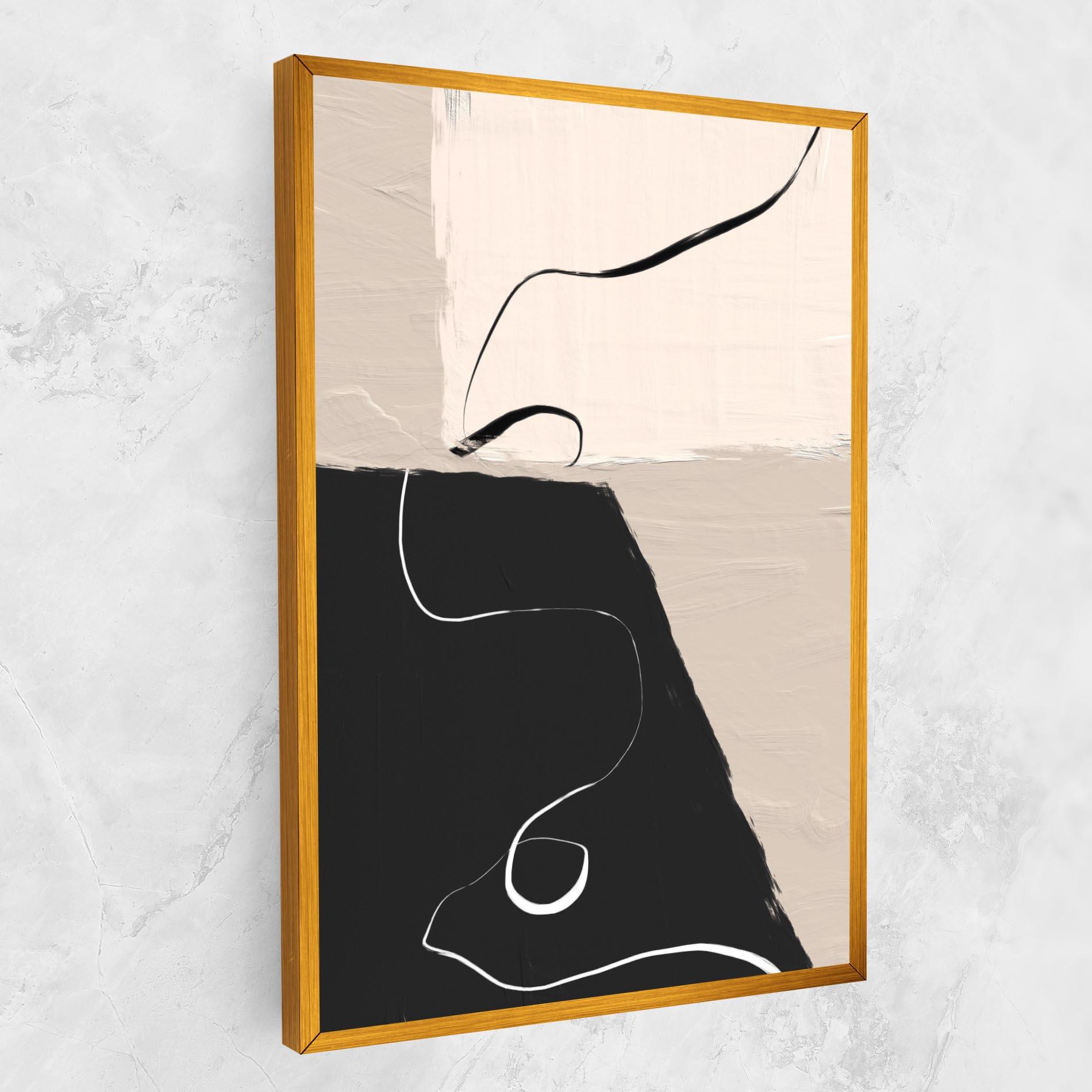 Leinwandbild Black Brushstrokes mockup 1