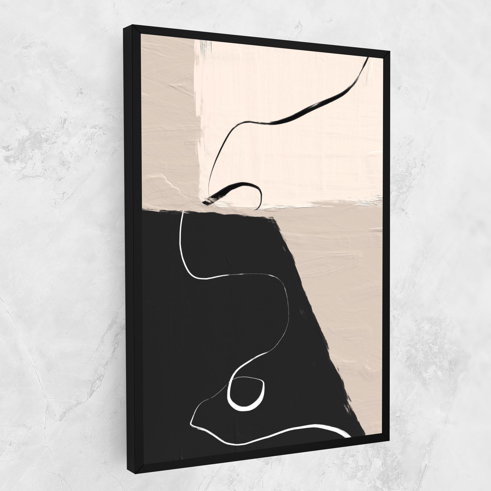 Leinwandbild Black Brushstrokes mockup 1