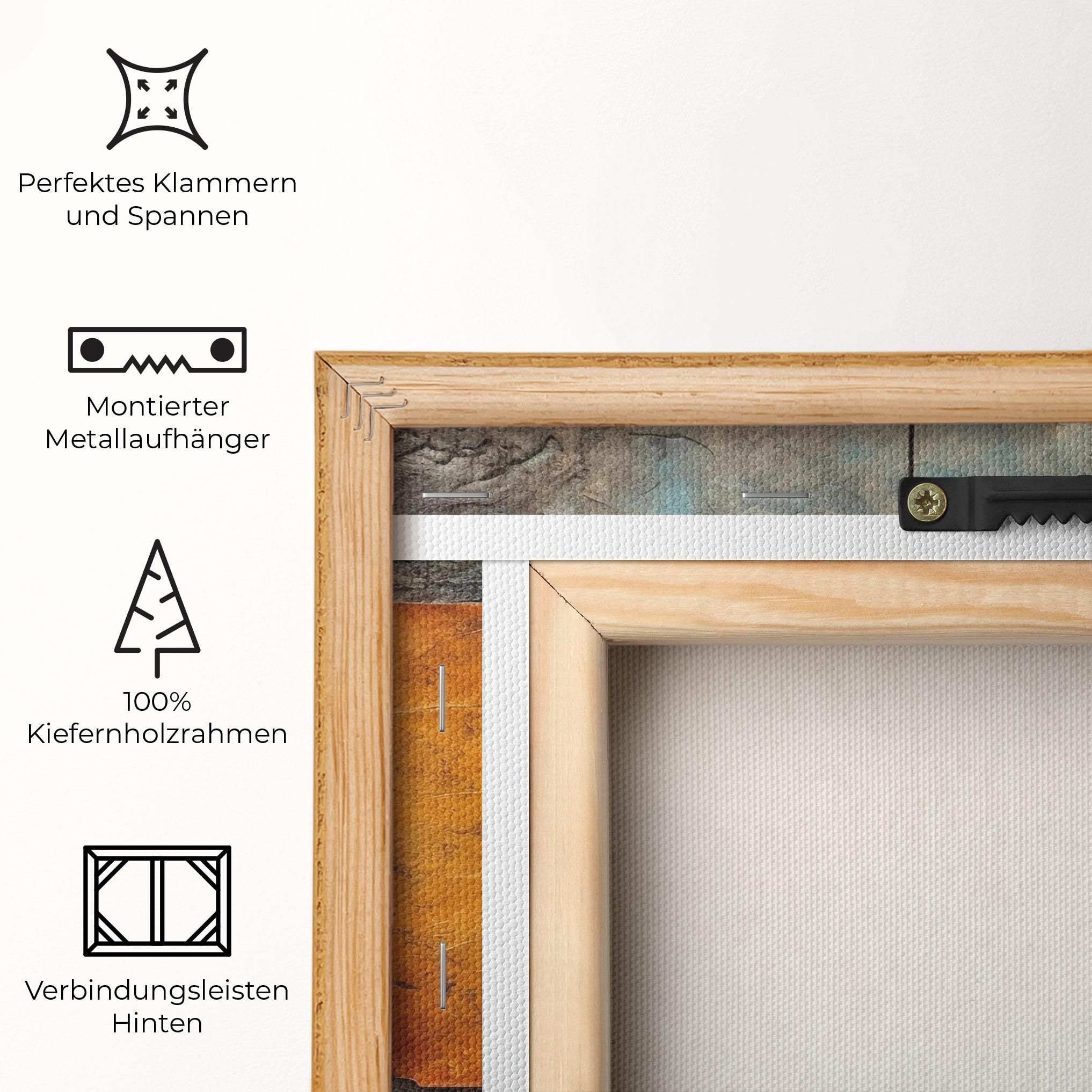 Orange Square Painting mockup 5