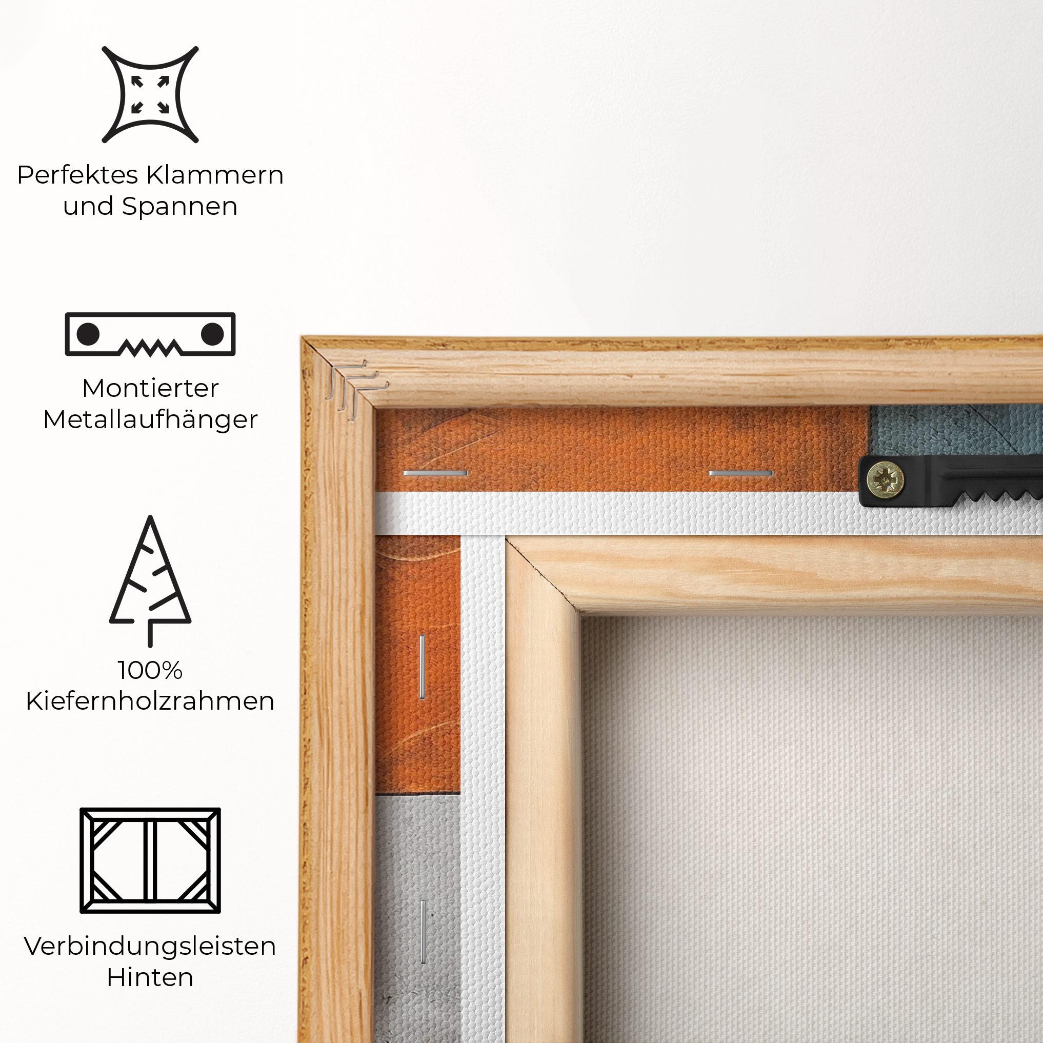 Leinwandbild White Square With Gold mockup 5