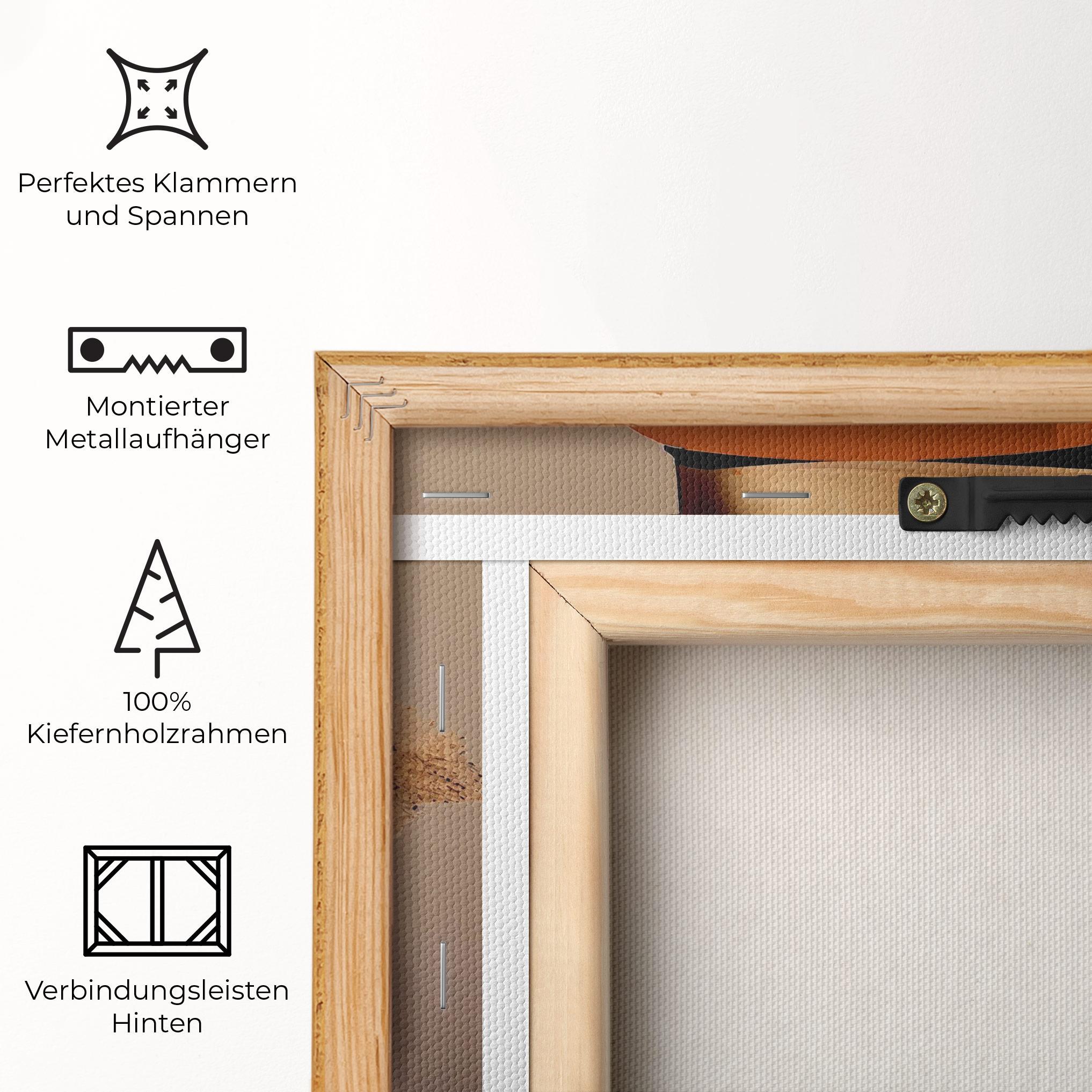 Leinwandbild Woman With Gold Lines mockup 5