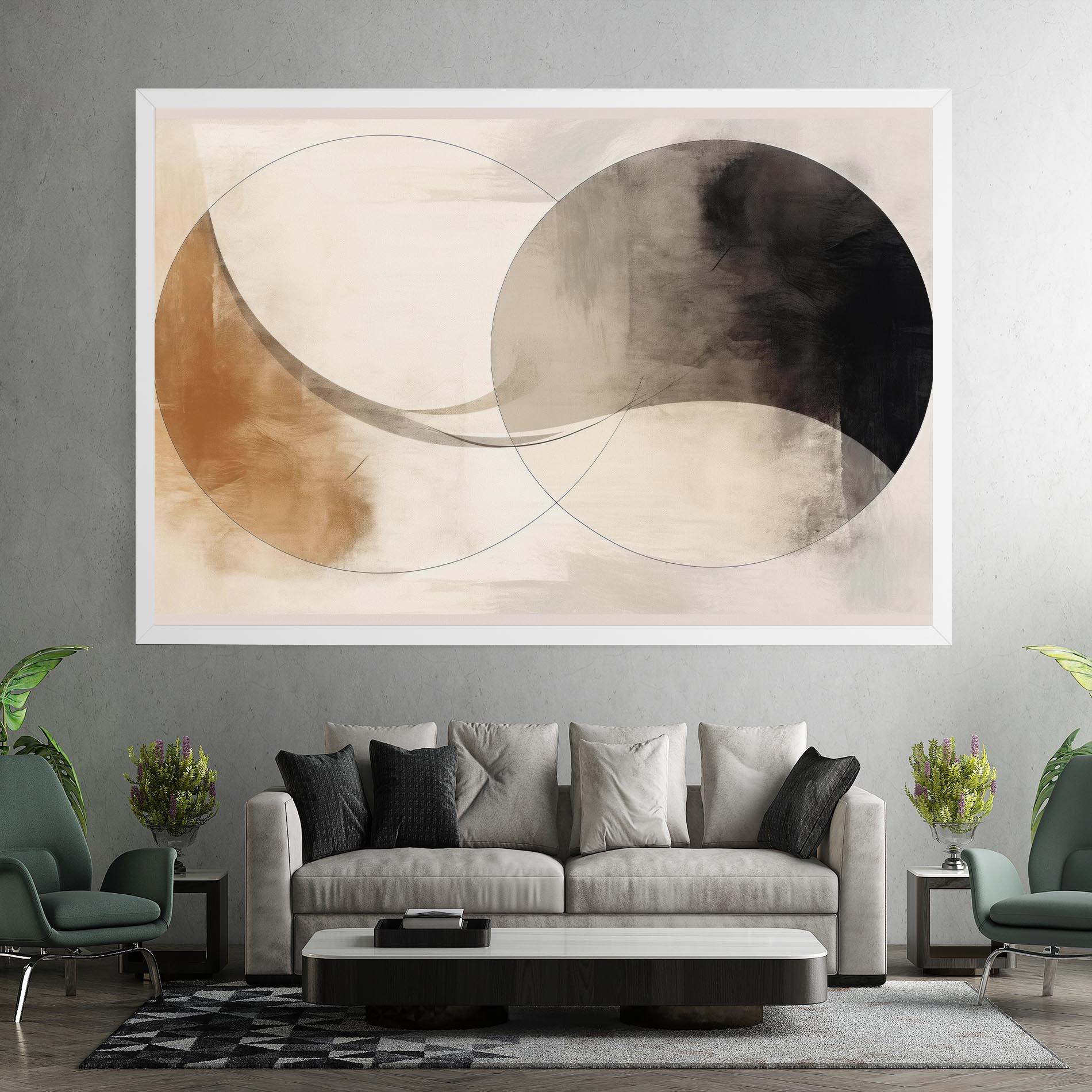 Leinwandbild Abstract Circle Painting mockup 7