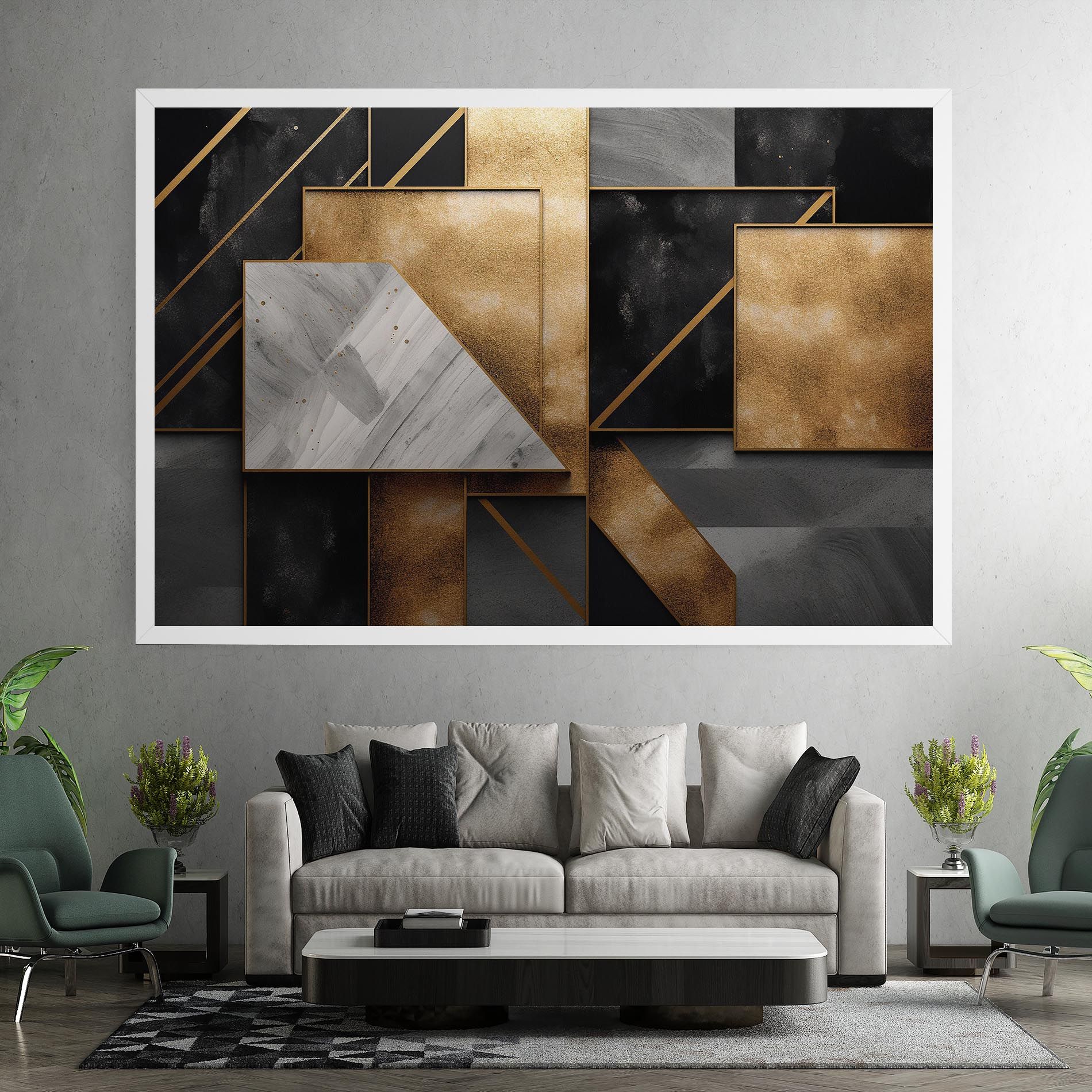 Abstract Gold Square mockup 7