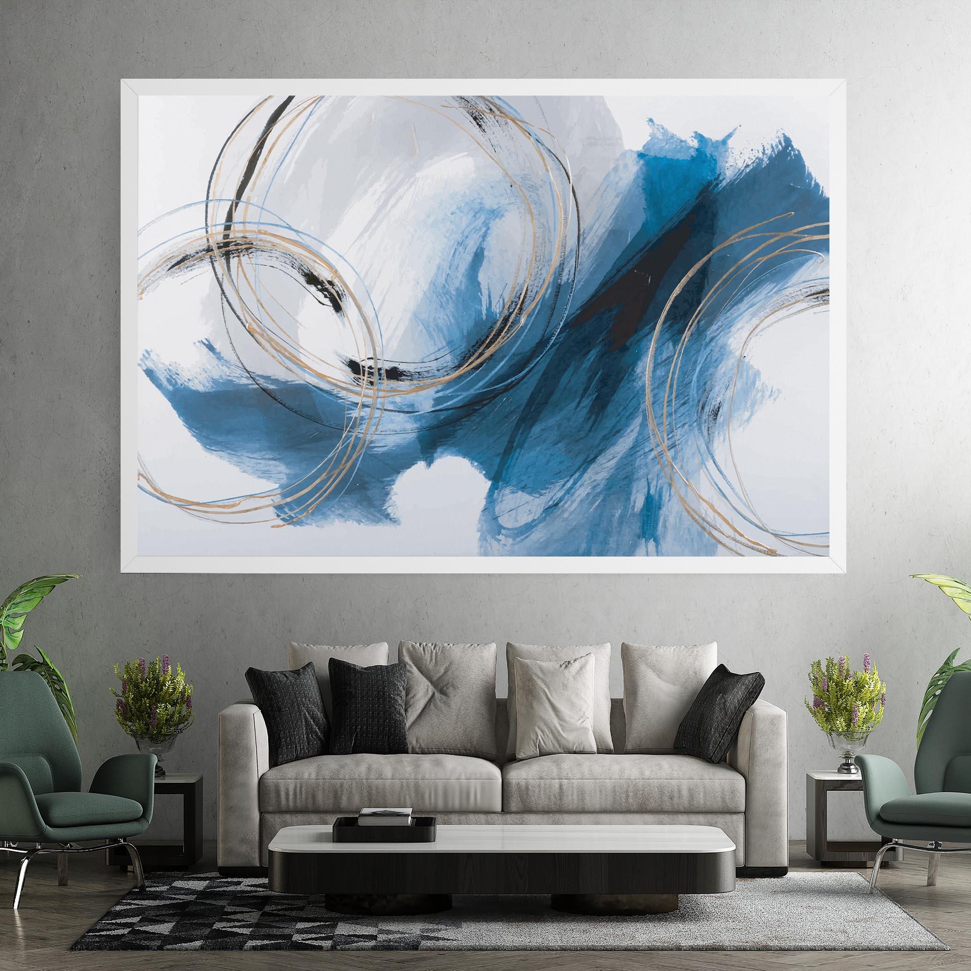 Leinwandbild Beautiful Abstract Painting mockup 7