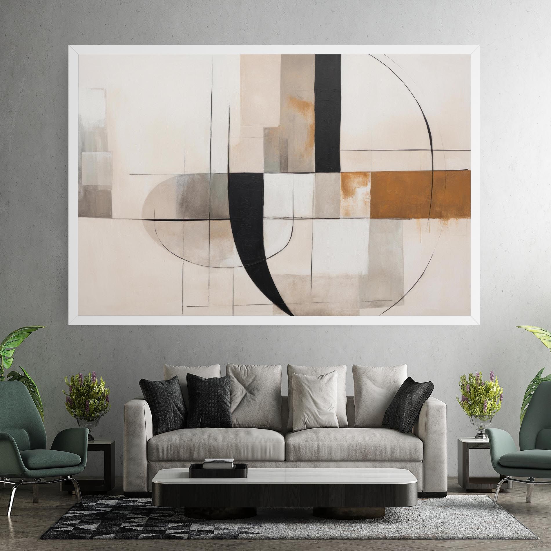 Black Abstract Lines mockup 7