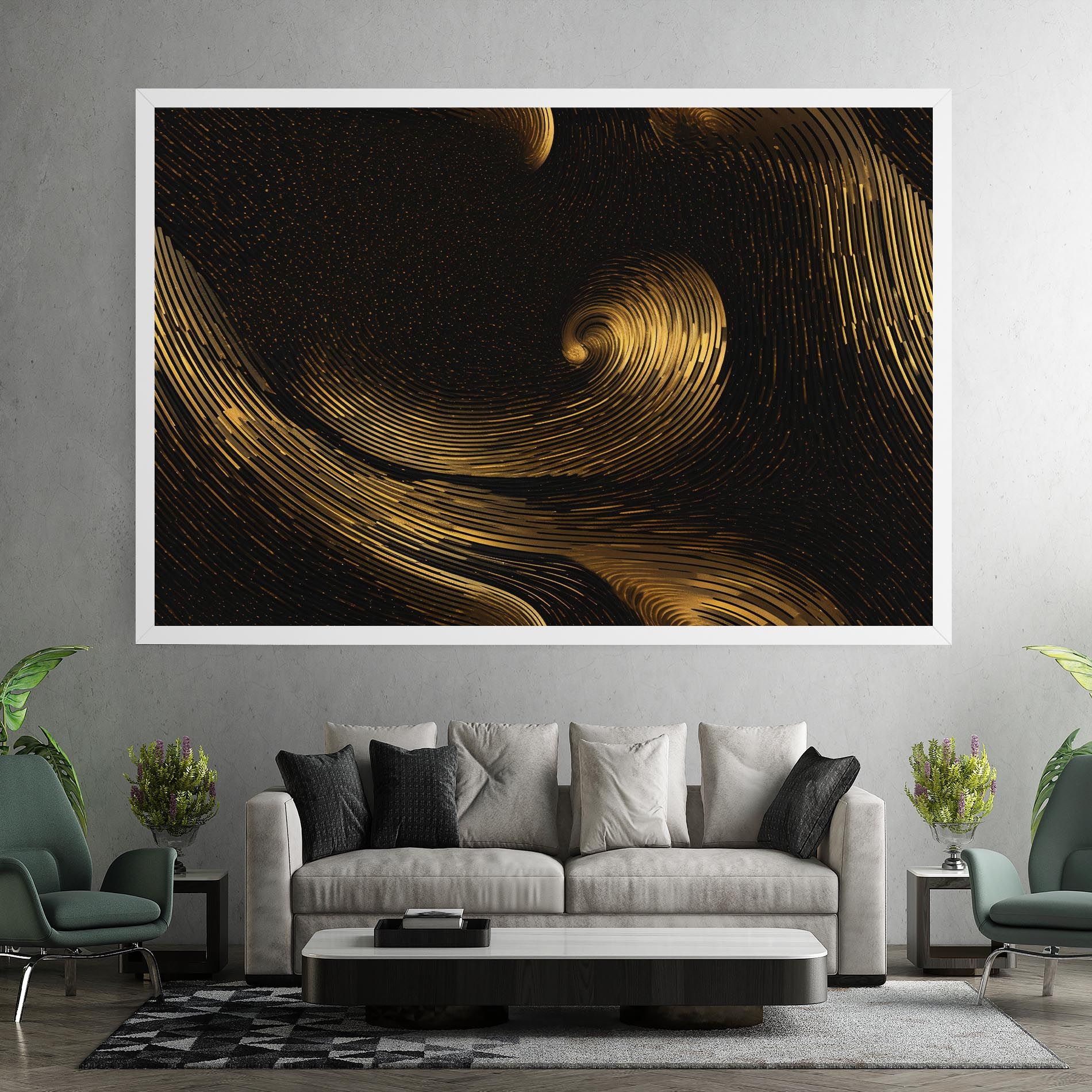 Black Painting With Gold mockup 7