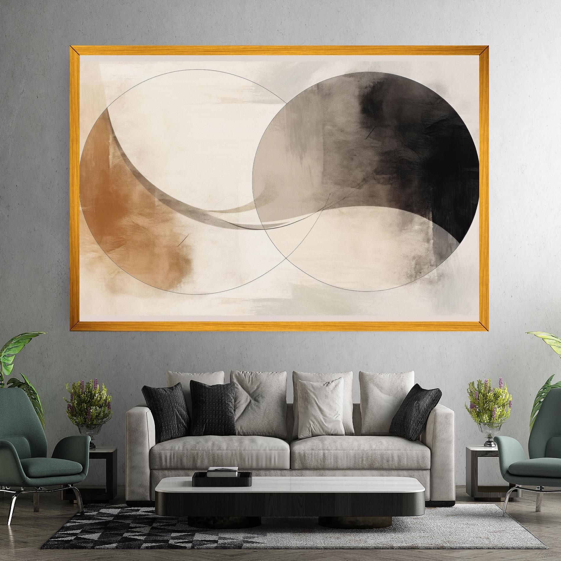 Leinwandbild Abstract Circle Painting mockup 7