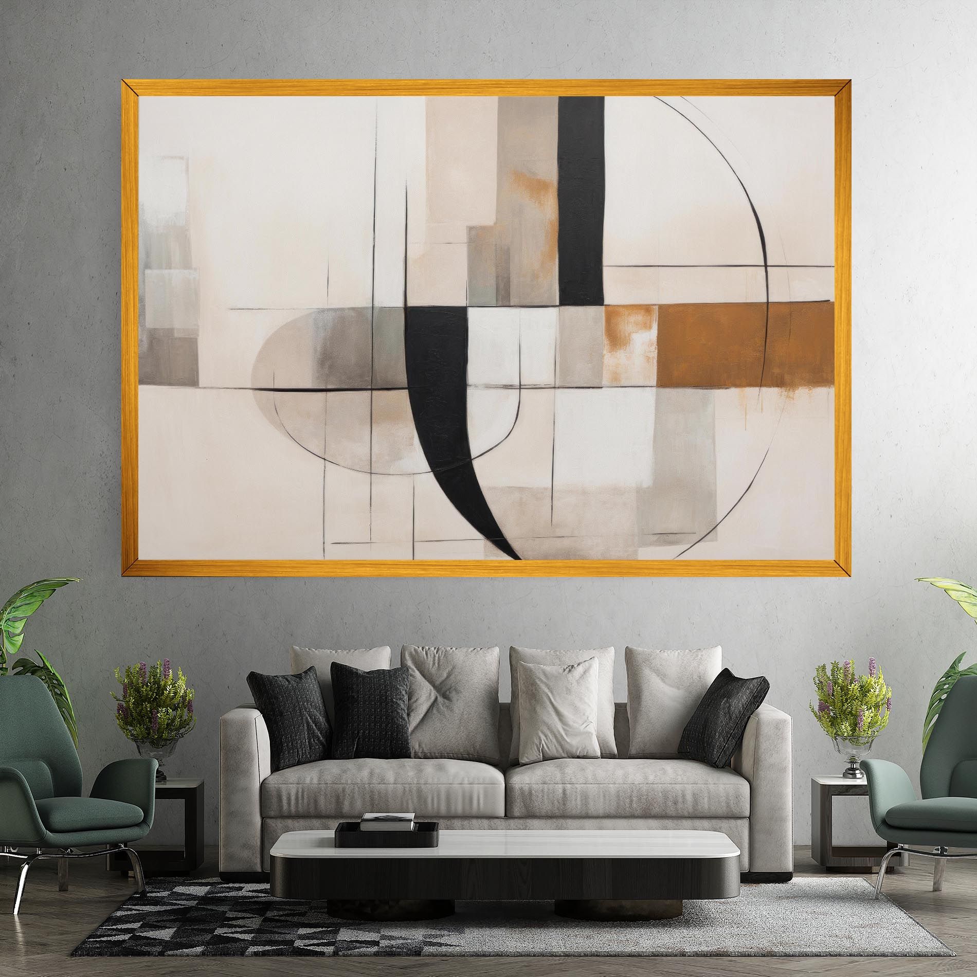 Black Abstract Lines mockup 7