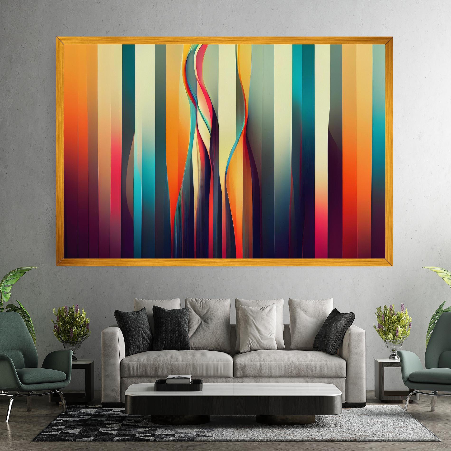 Leinwandbild Colorful Geometric Background mockup 7