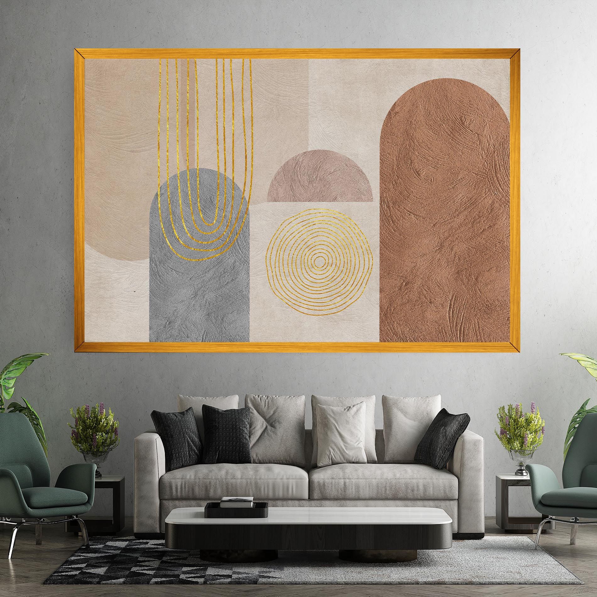 Gray Orange Painting mockup 7