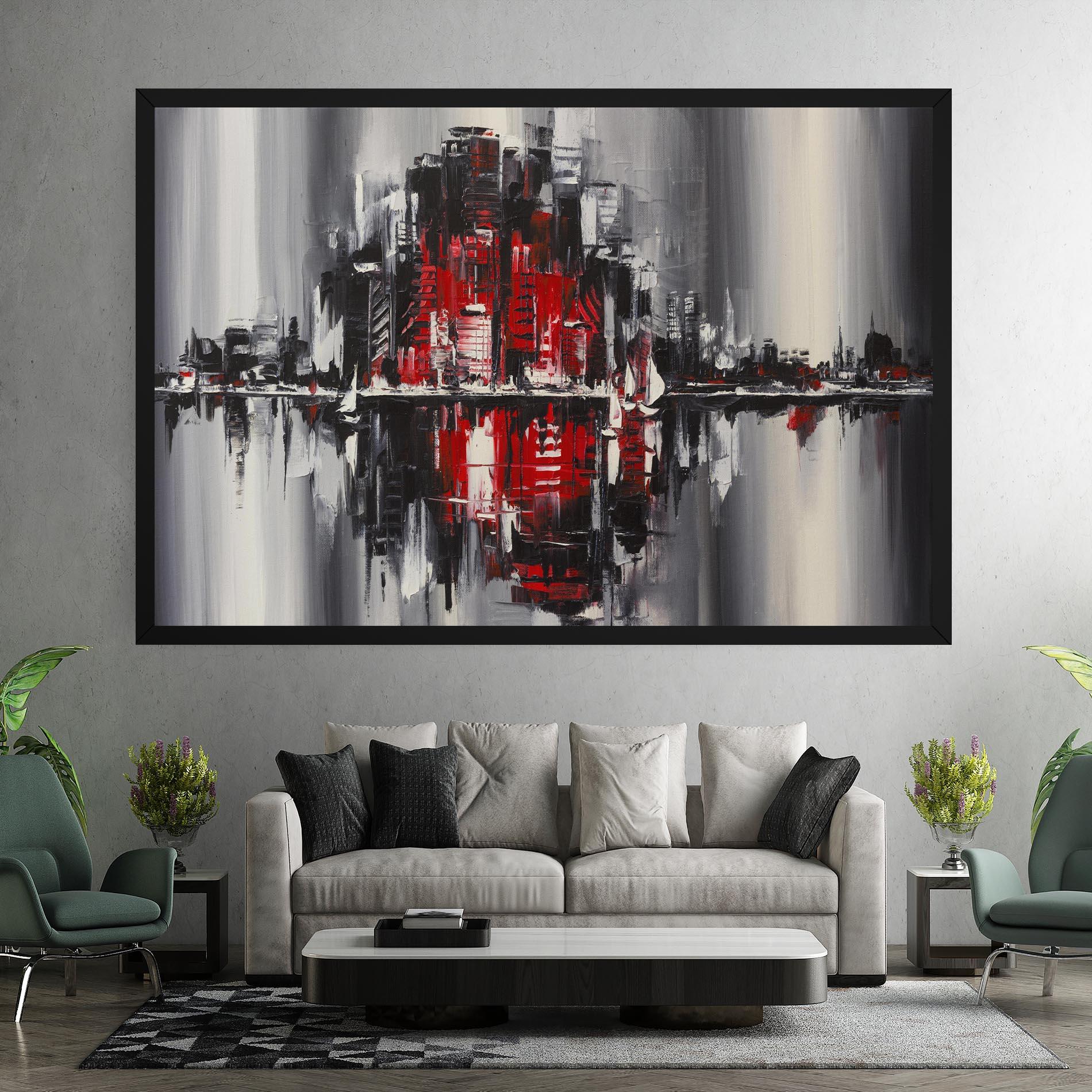 Leinwandbild Cityscape mockup 7