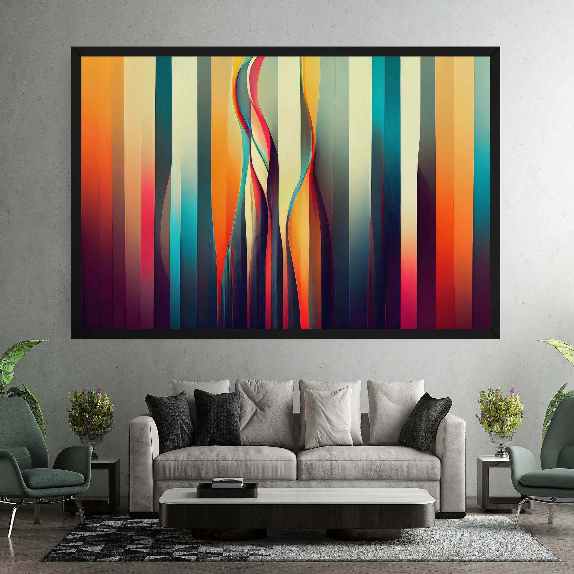 Leinwandbild Colorful Geometric Background mockup 7