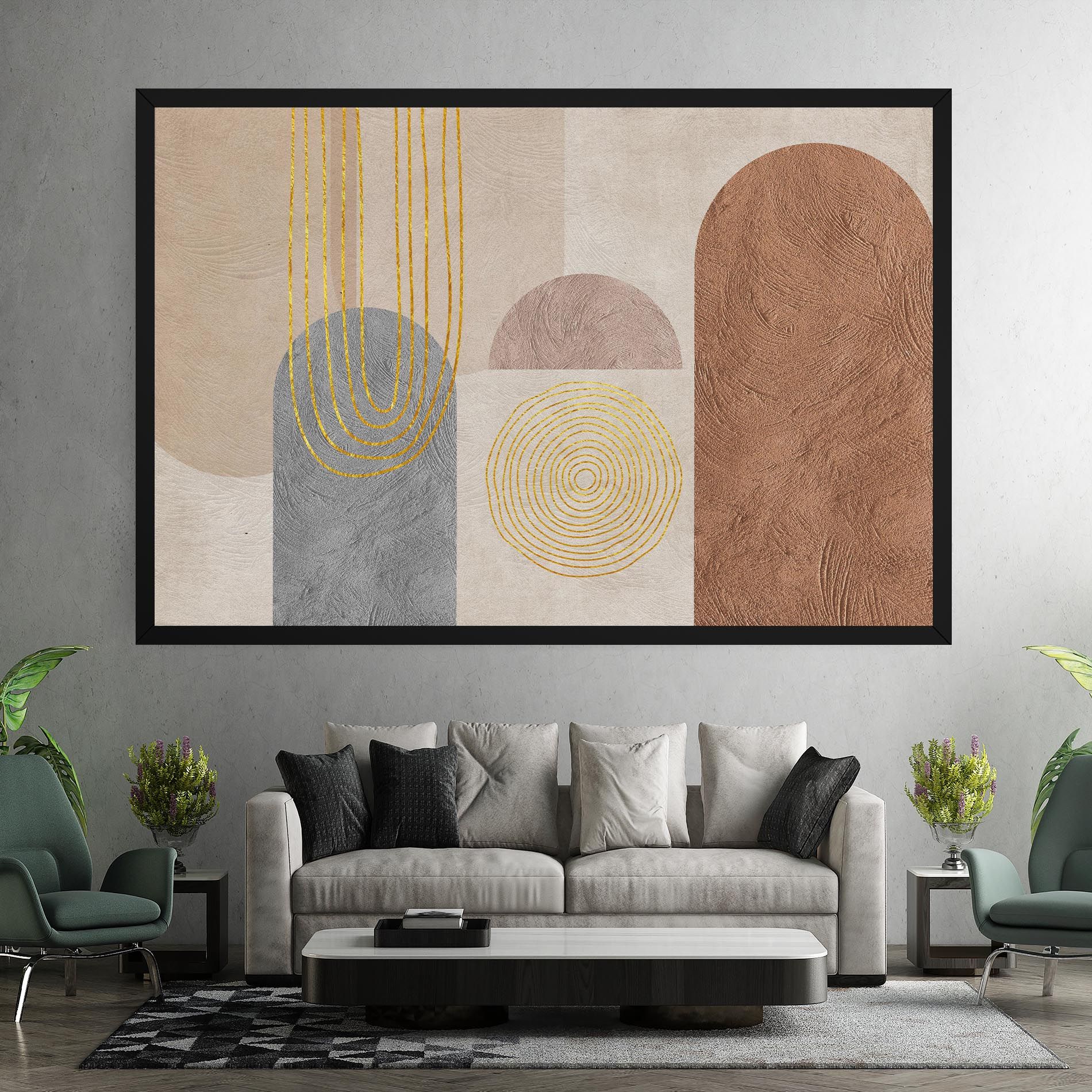 Gray Orange Painting mockup 7