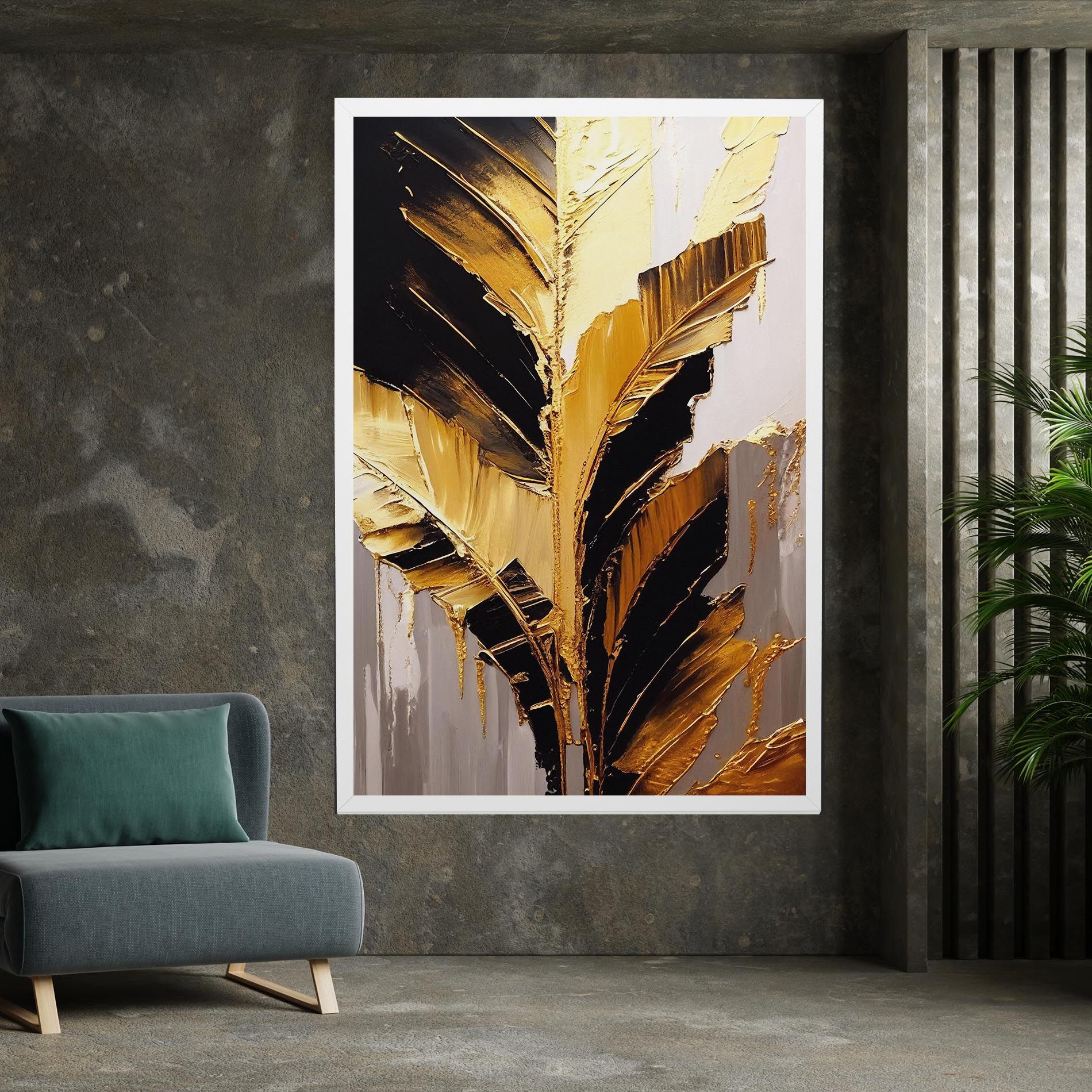 Balck With Gold Leafs mockup 7