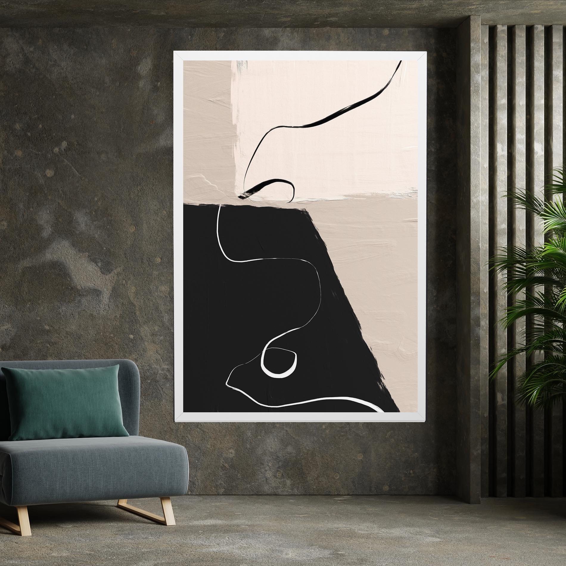 Leinwandbild Black Brushstrokes mockup 7