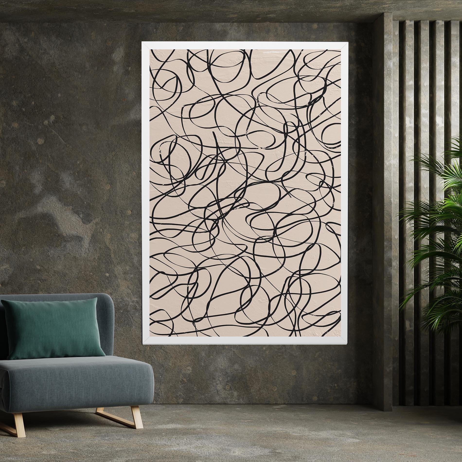 Leinwandbild Hand Painted Pattern mockup 7