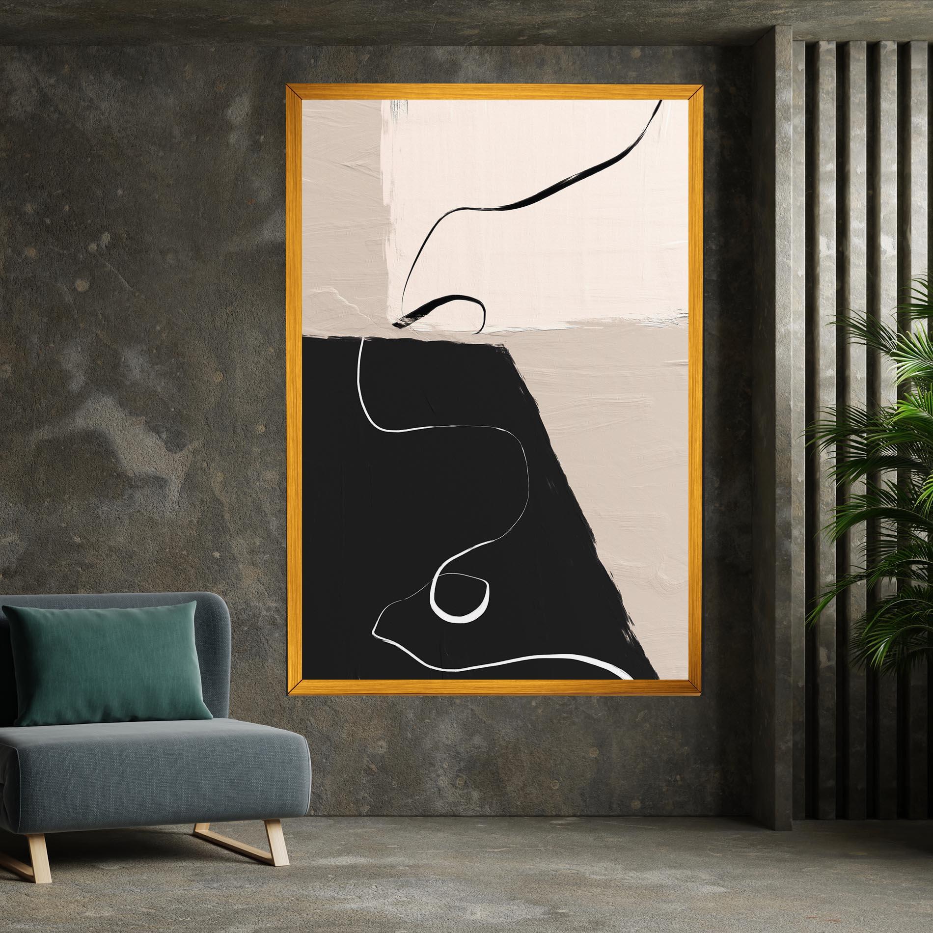 Leinwandbild Black Brushstrokes mockup 7