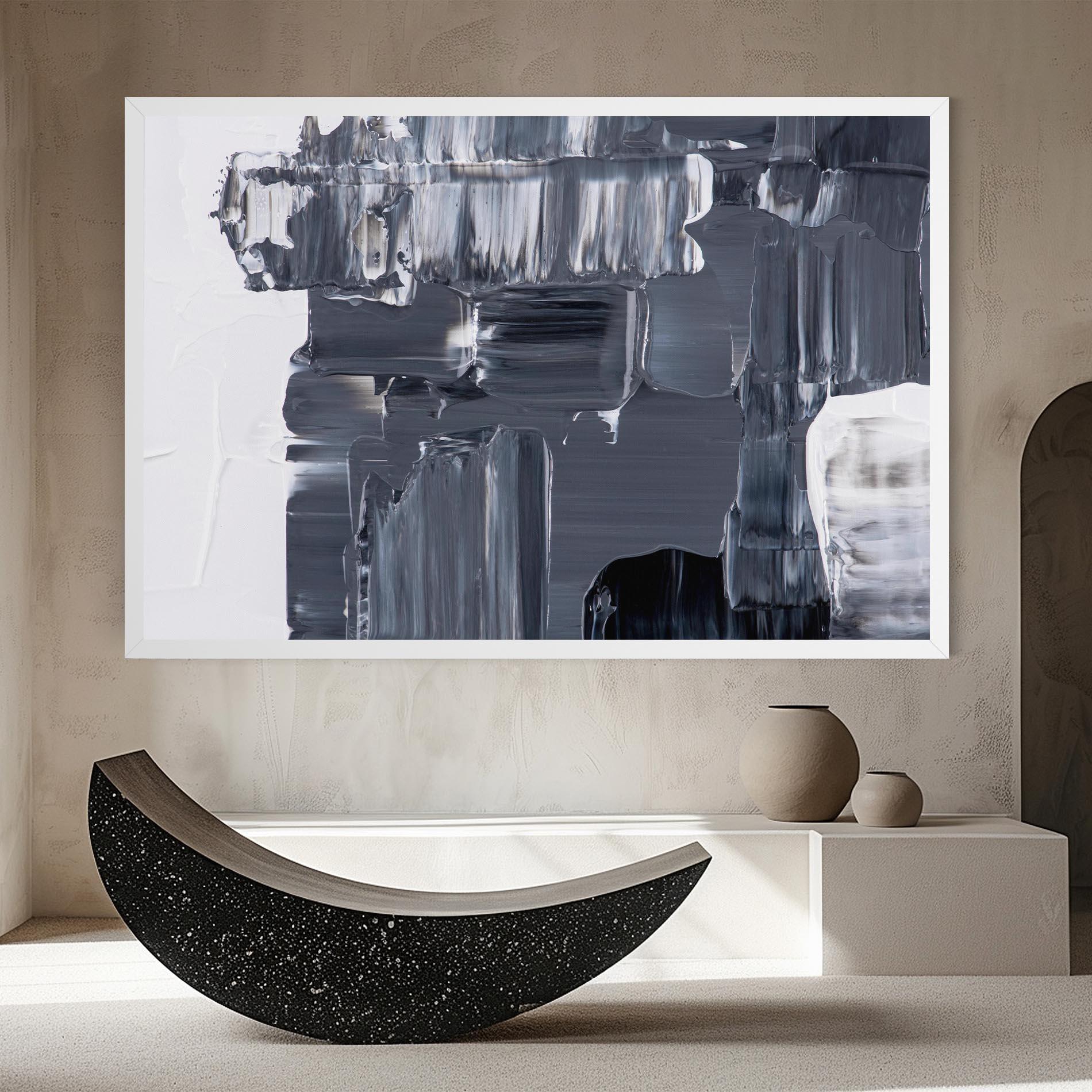 Leinwandbild Black Acrylic Painting mockup 8